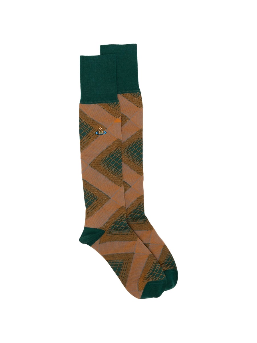 Vivienne Westwood Vivienne Westwood Quadrophenia Orb-embroidered High Socks