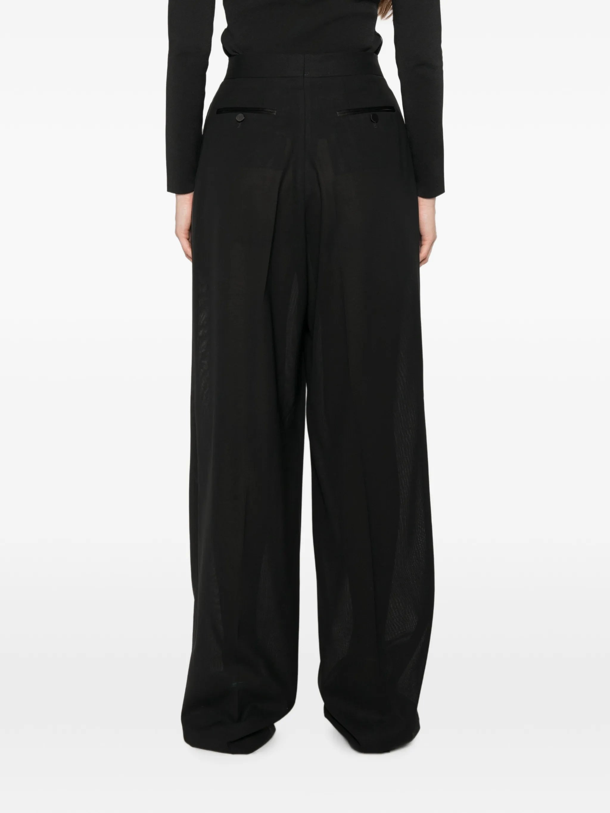 Tom Ford Tom Ford Satin-trimmed Pleated Trousers, view 2