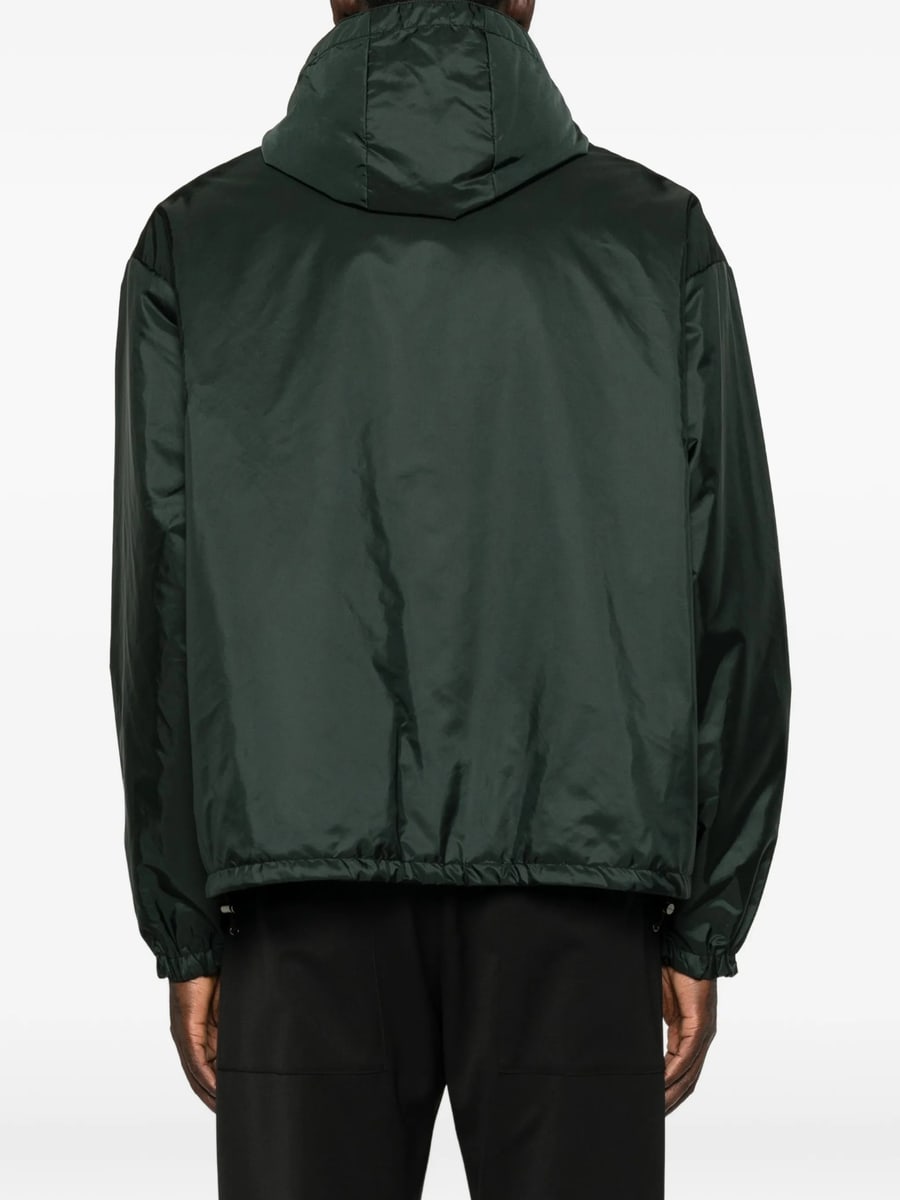 Prada Prada Logo-plaque Hooded Jacket, view 6