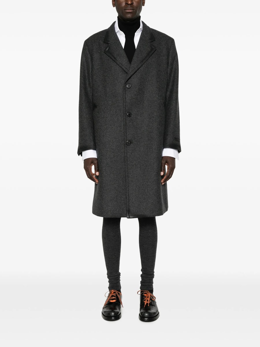 Prada Prada Single-breasted Wool And Cashmere Coat, view 4