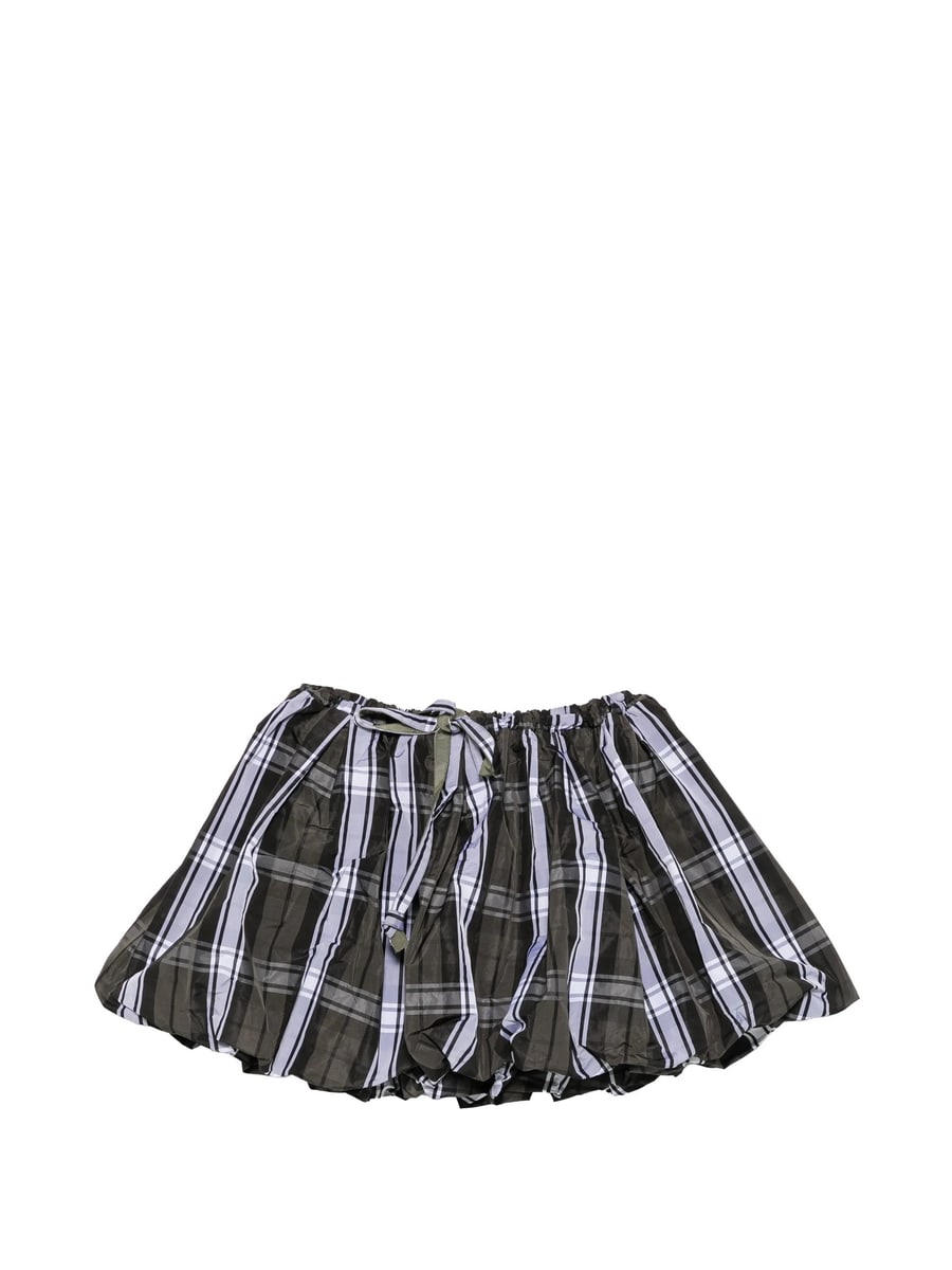 Patou Patou Tartan-print Bubble-hem Skirt