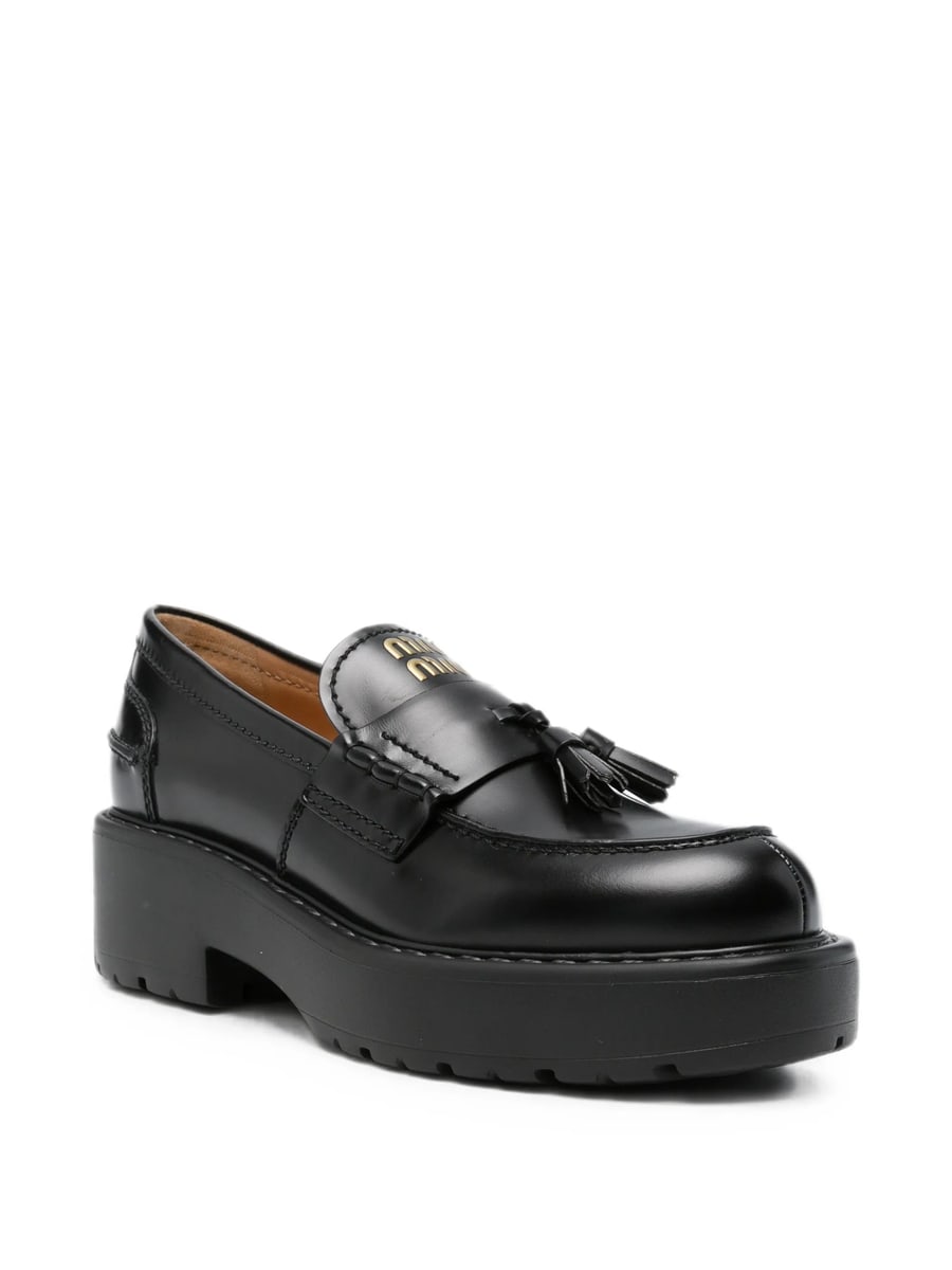 Miu Miu Miu Miu Tassel-detail Chunky-sole Loafers, view 2