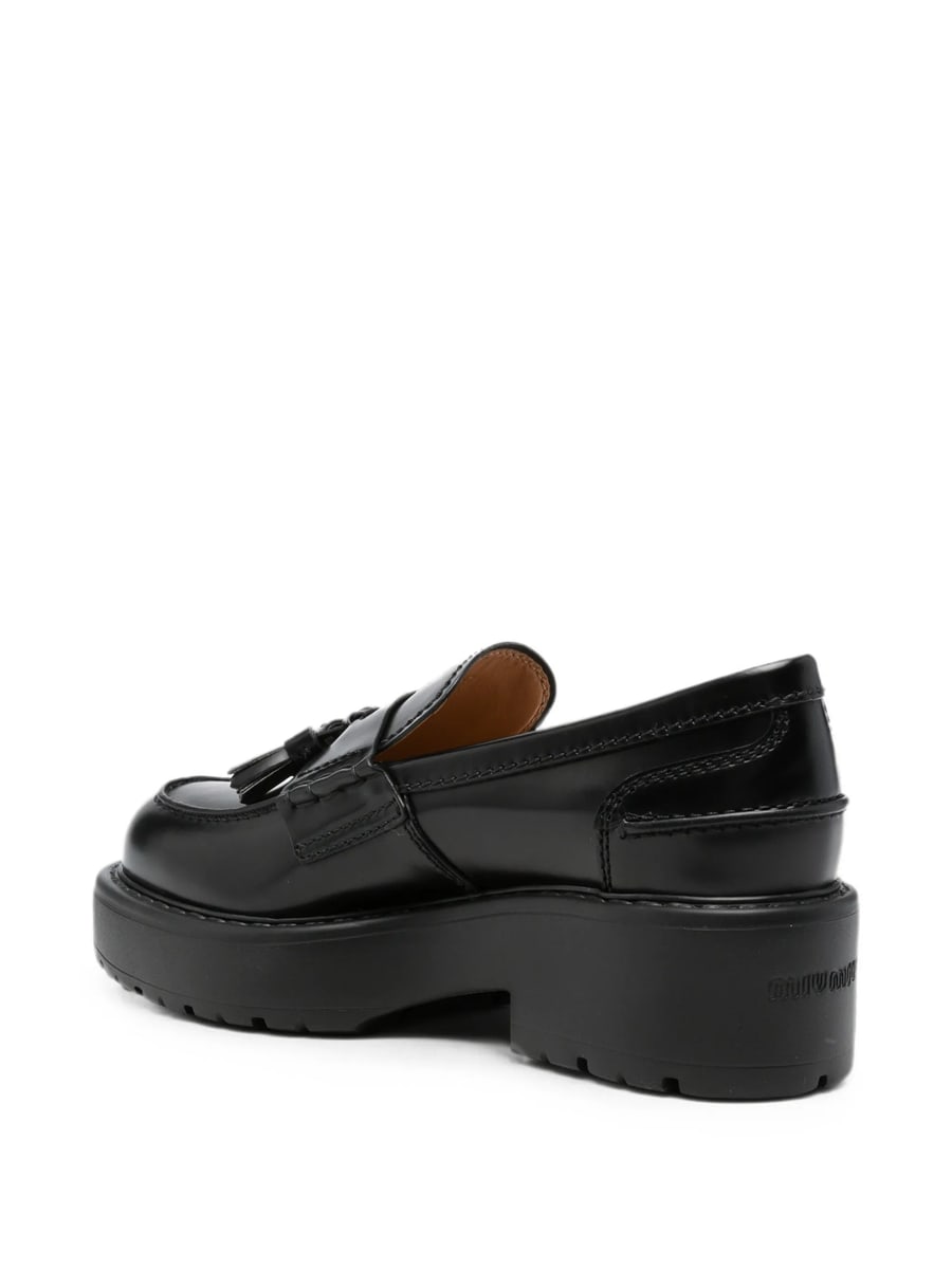 Miu Miu Miu Miu Tassel-detail Chunky-sole Loafers, view 3