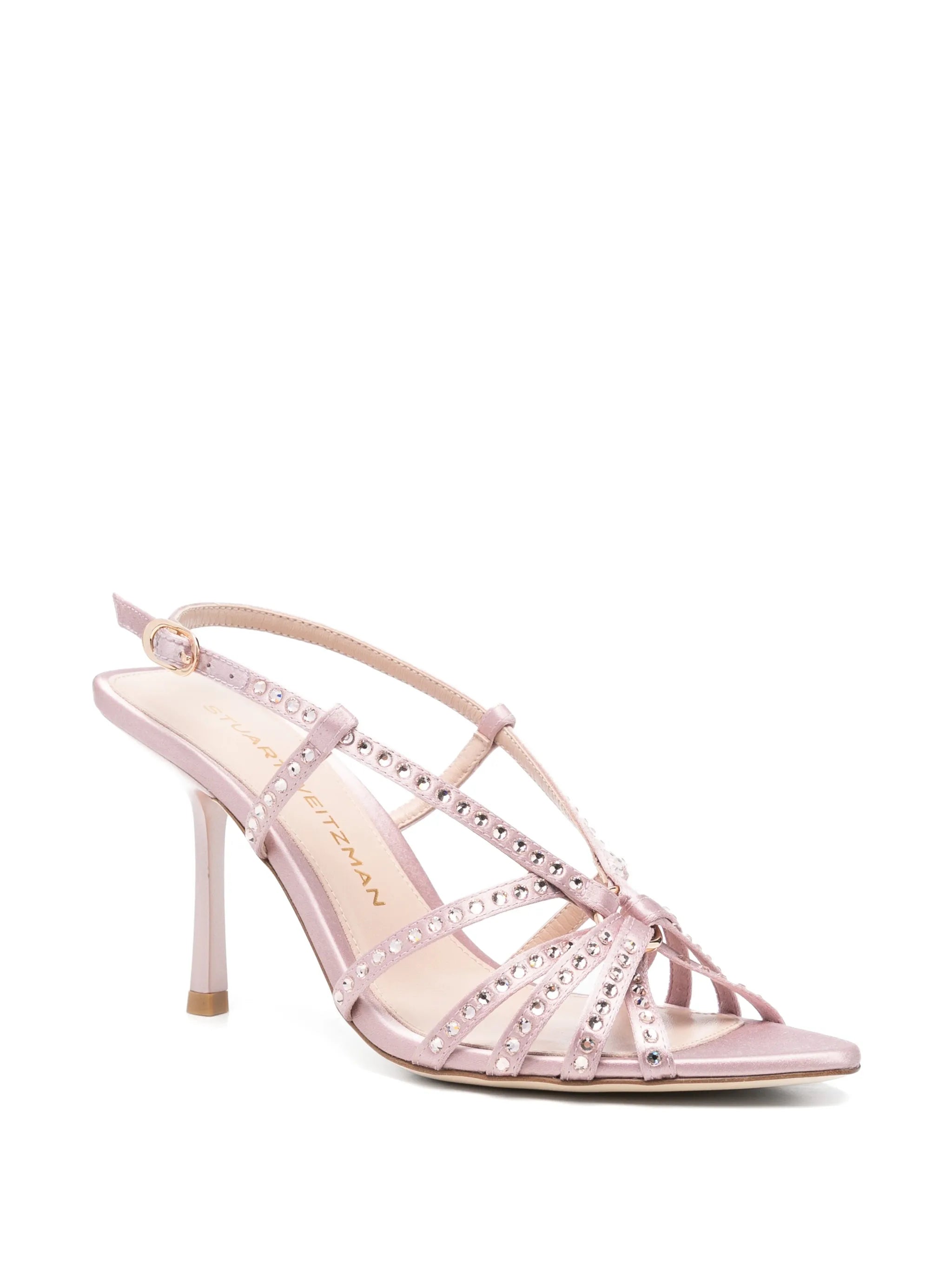Stuart Weitzman Stuart Weitzman Crystal-embellished Strappy Sandals, view 2