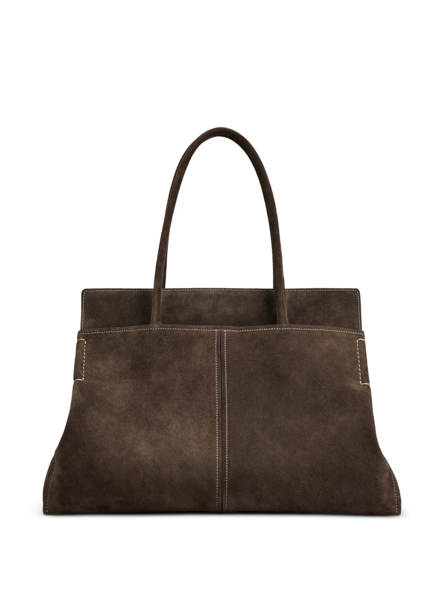 Tod's Tod's Suede Logo-patch Tote Bag, view 4