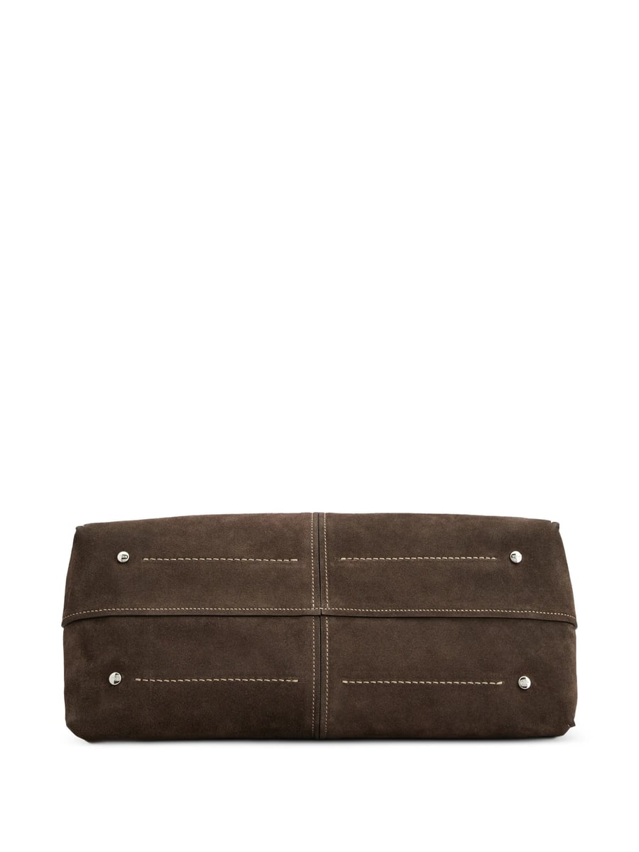 Tod's Tod's Suede Logo-patch Tote Bag, view 5