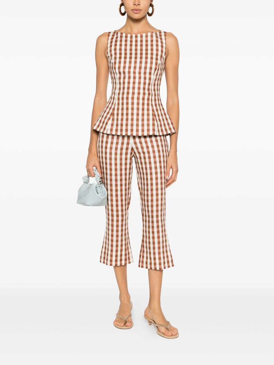 Faithfull The Brand Faithfull The Brand Gingham Pattern Trousers, view 3
