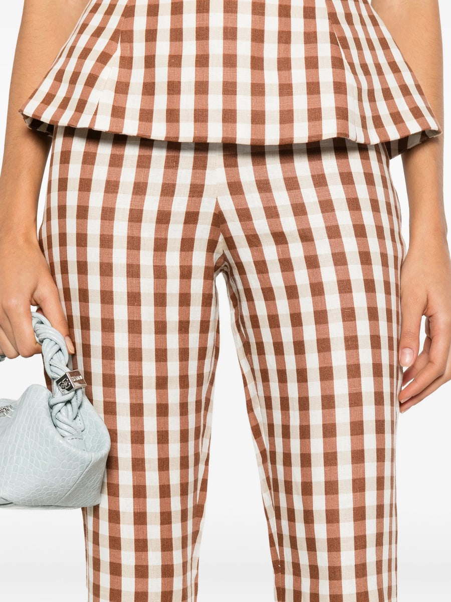 Faithfull The Brand Faithfull The Brand Gingham Pattern Trousers, view 4