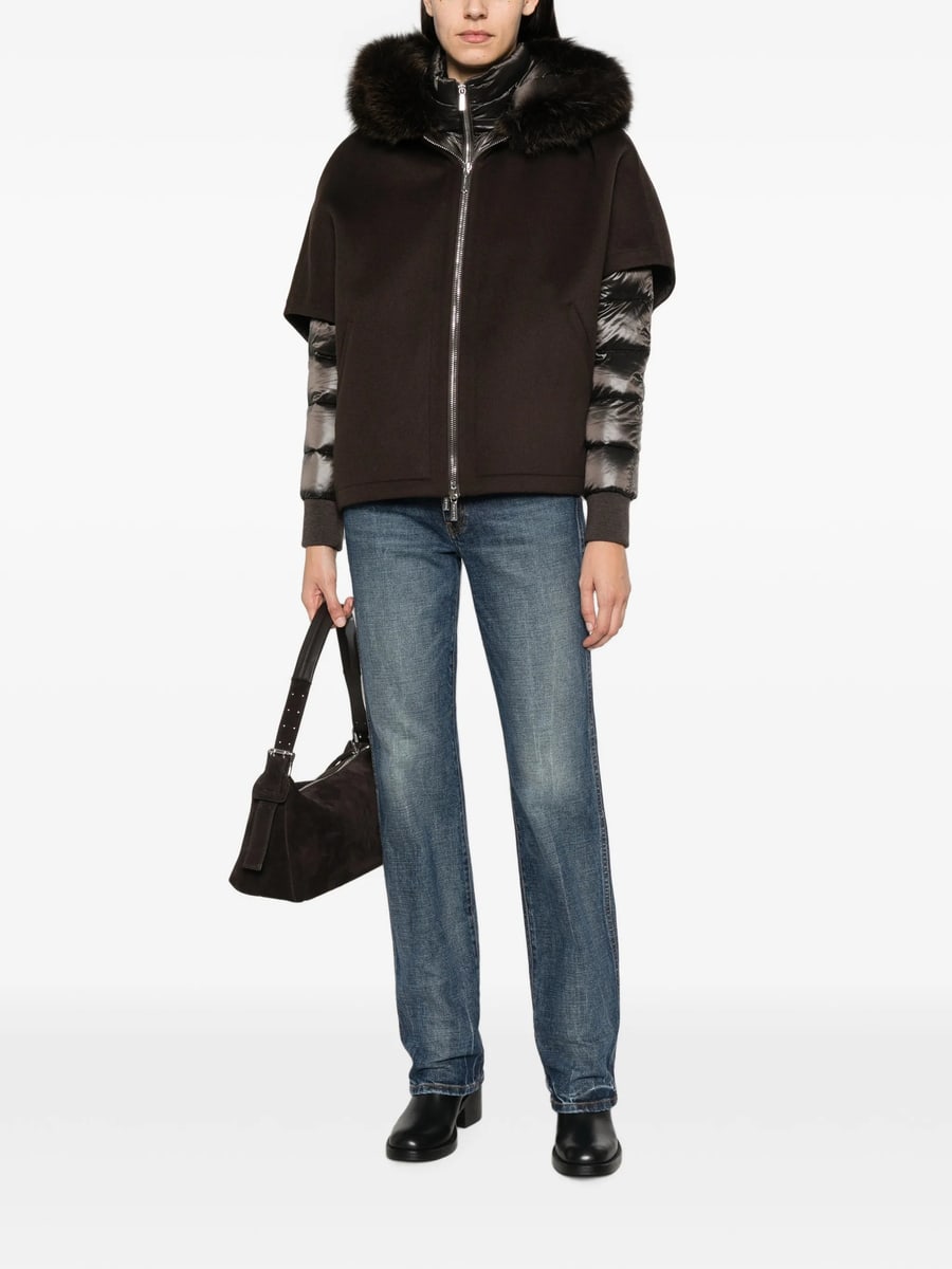 Moorer Moorer Pegaso Fur-trim Jacket, view 4