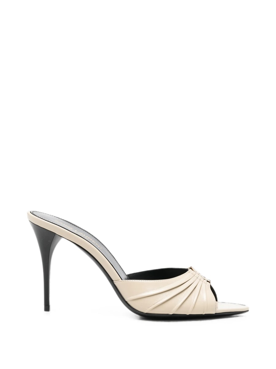 Saint Laurent Saint Laurent Babylon Ruched Leather Sandals