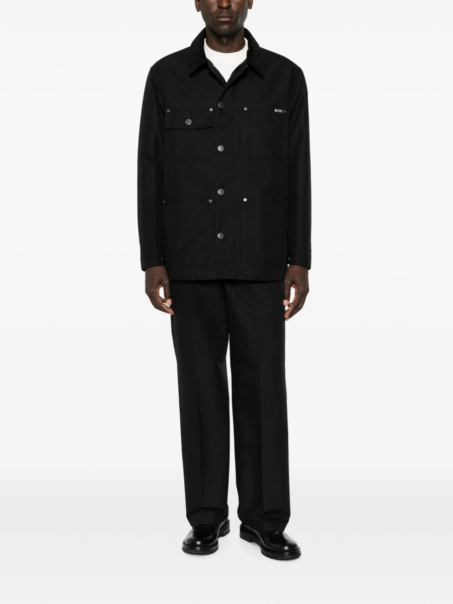 Prada Prada Corduroy-collar Logo-patch Jacket, view 2