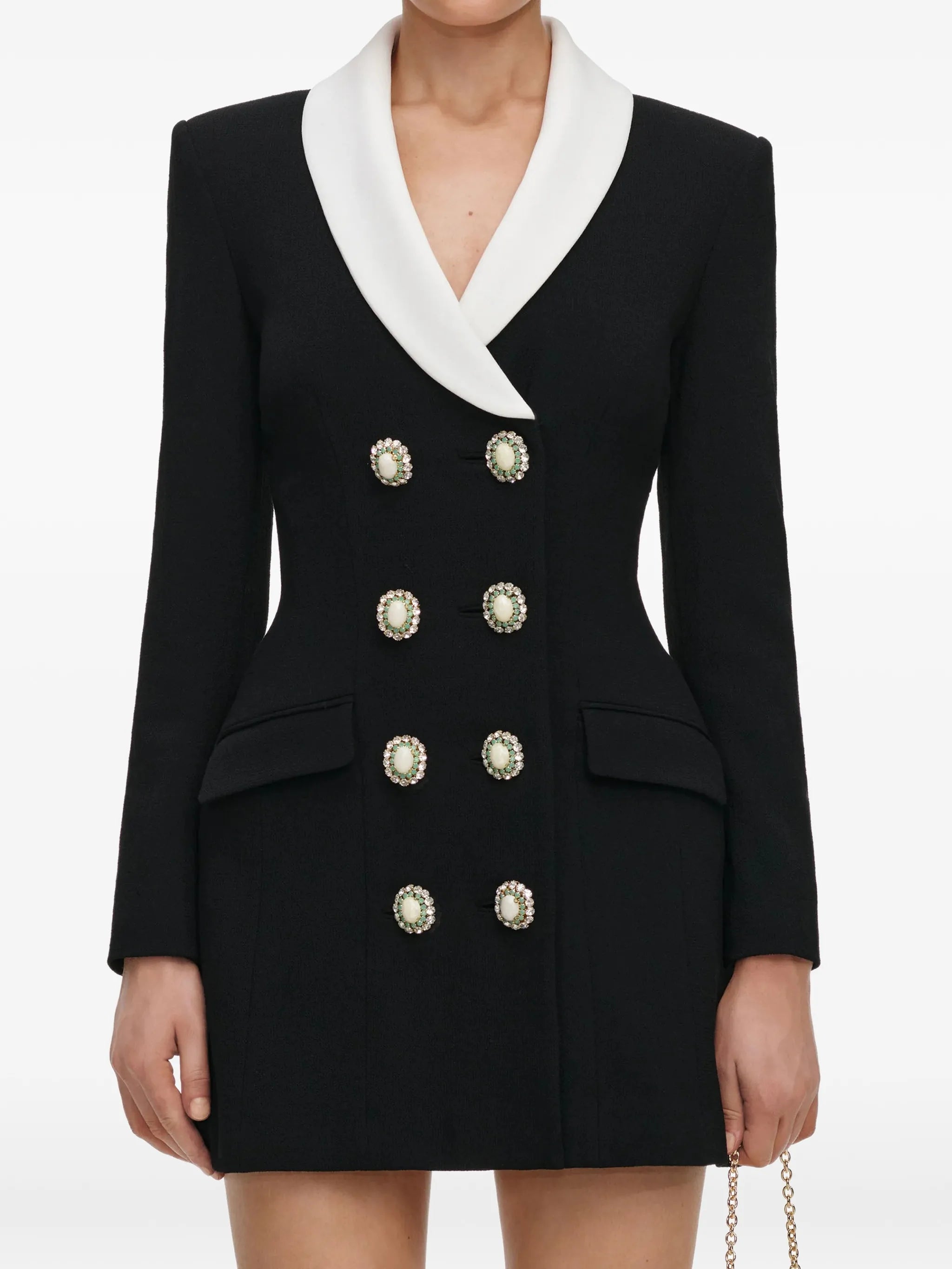 self-portrait Self-portrait Black Tailored Blazer Mini Dress