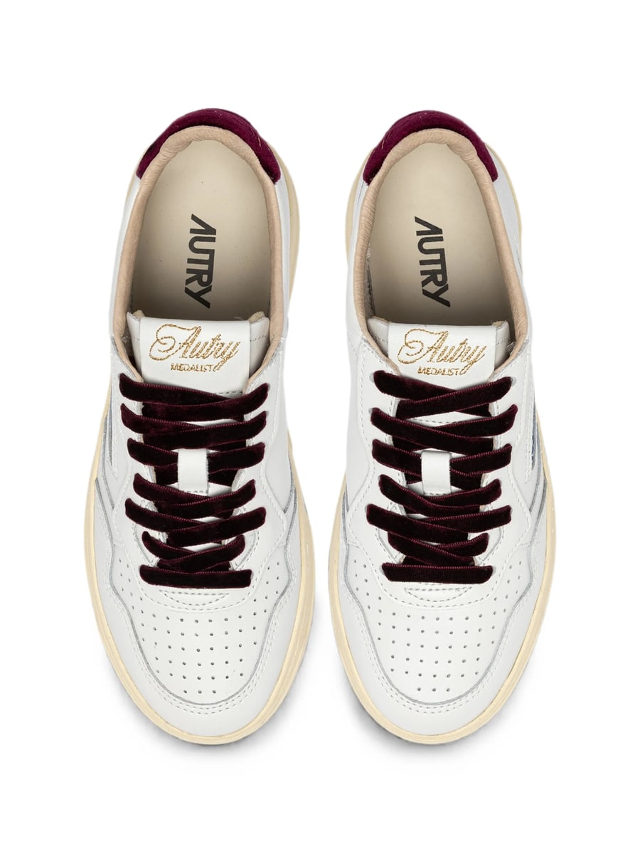 Autry Autry Velvet-trim Leather Sneakers, view 2