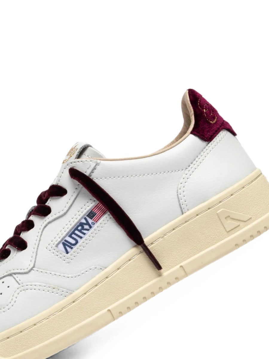Autry Autry Velvet-trim Leather Sneakers, view 3