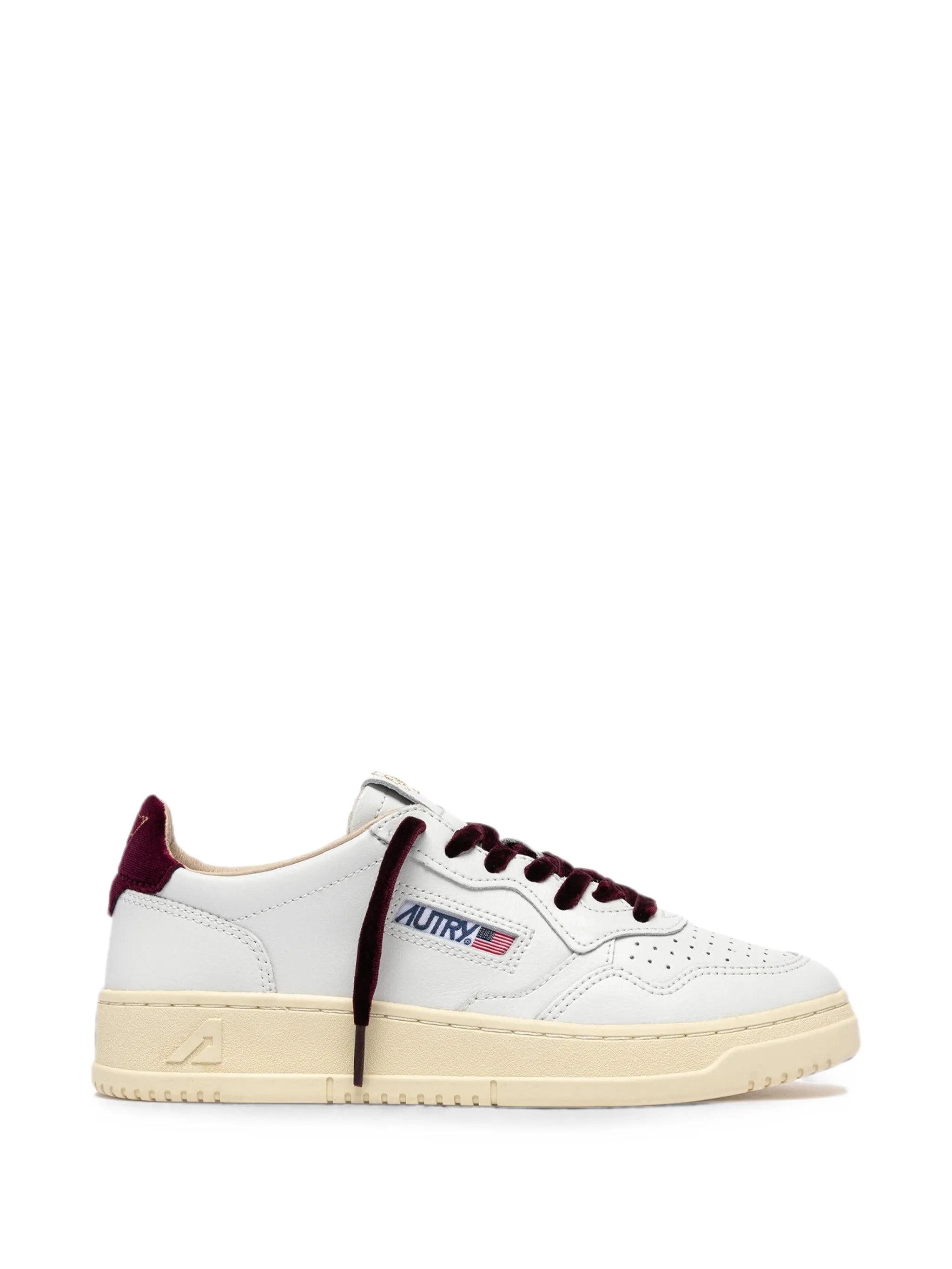 Autry Autry Velvet-trim Leather Sneakers