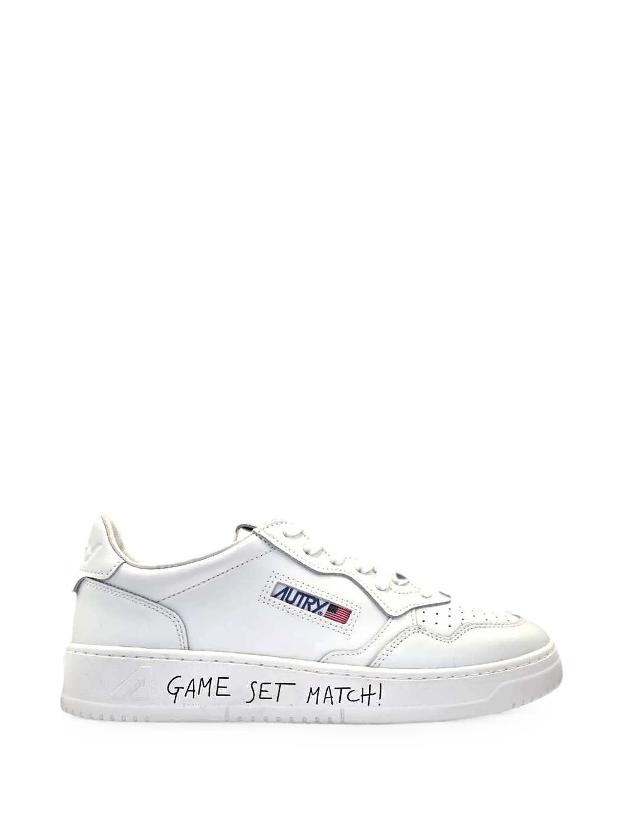 Autry Autry Medalist Slogan-print Leather Sneakers