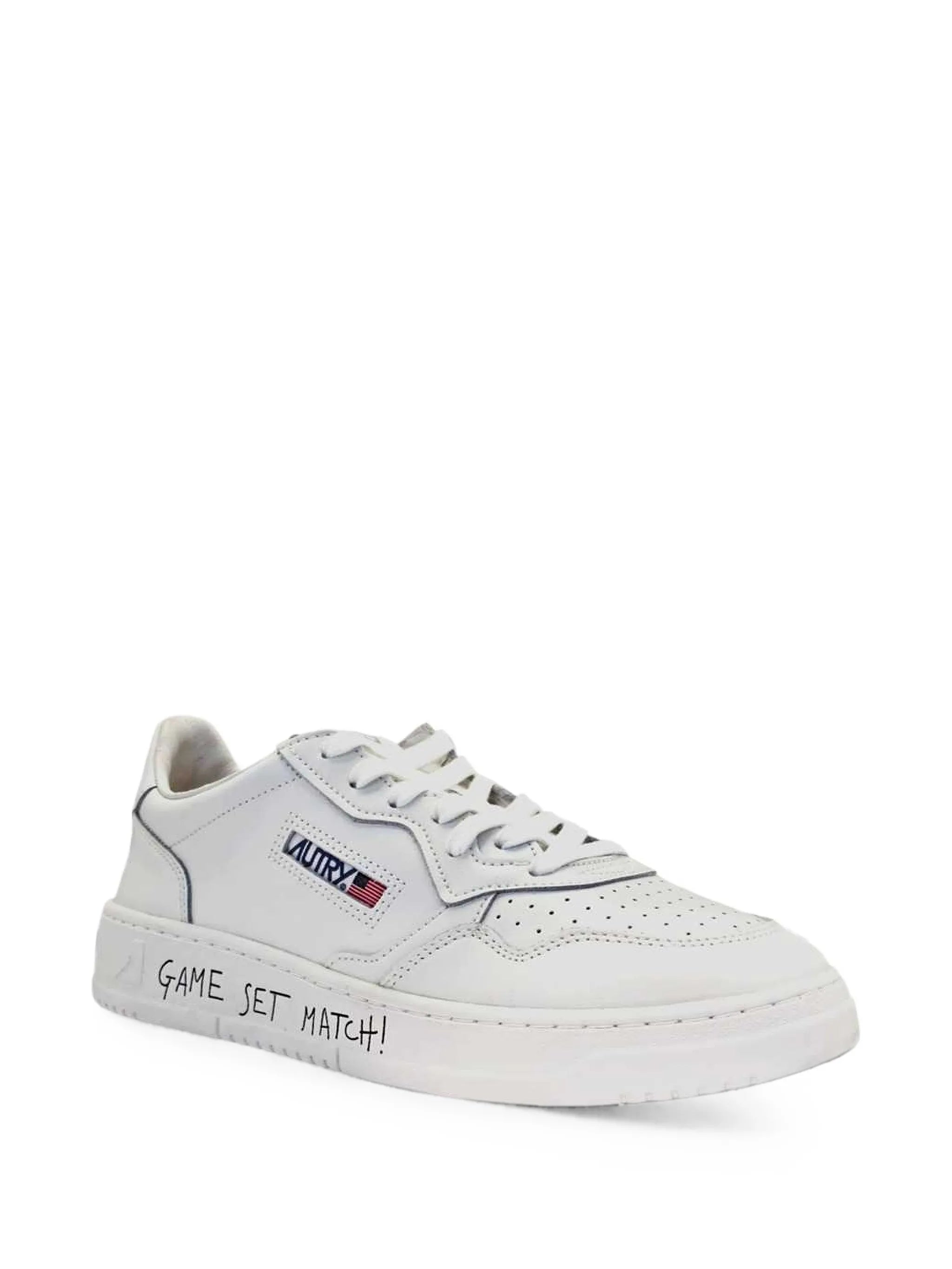 Autry Autry Medalist Slogan-print Leather Sneakers, view 2