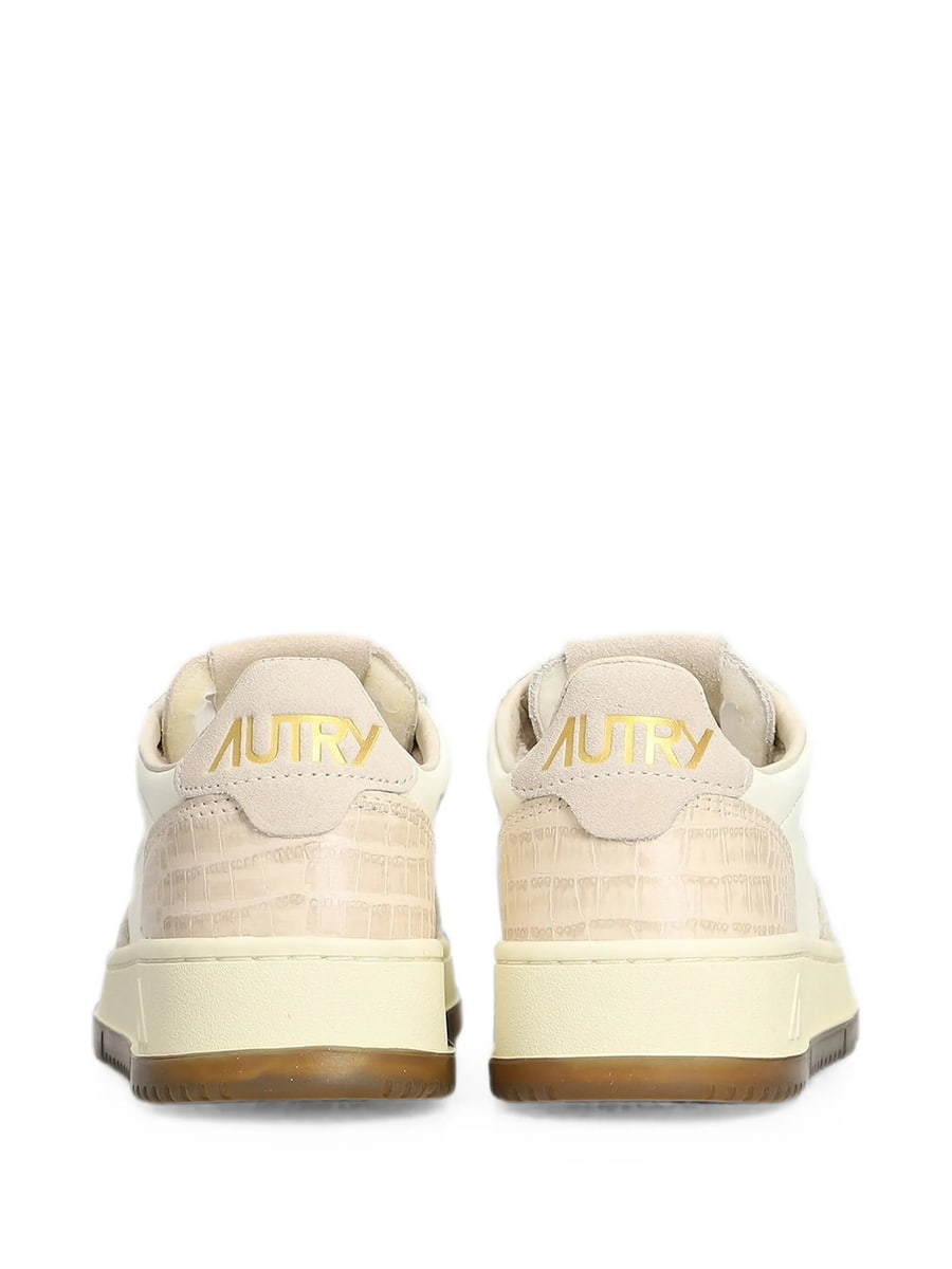 Autry Autry Medalist Crocodile-effect Sneakers, view 3