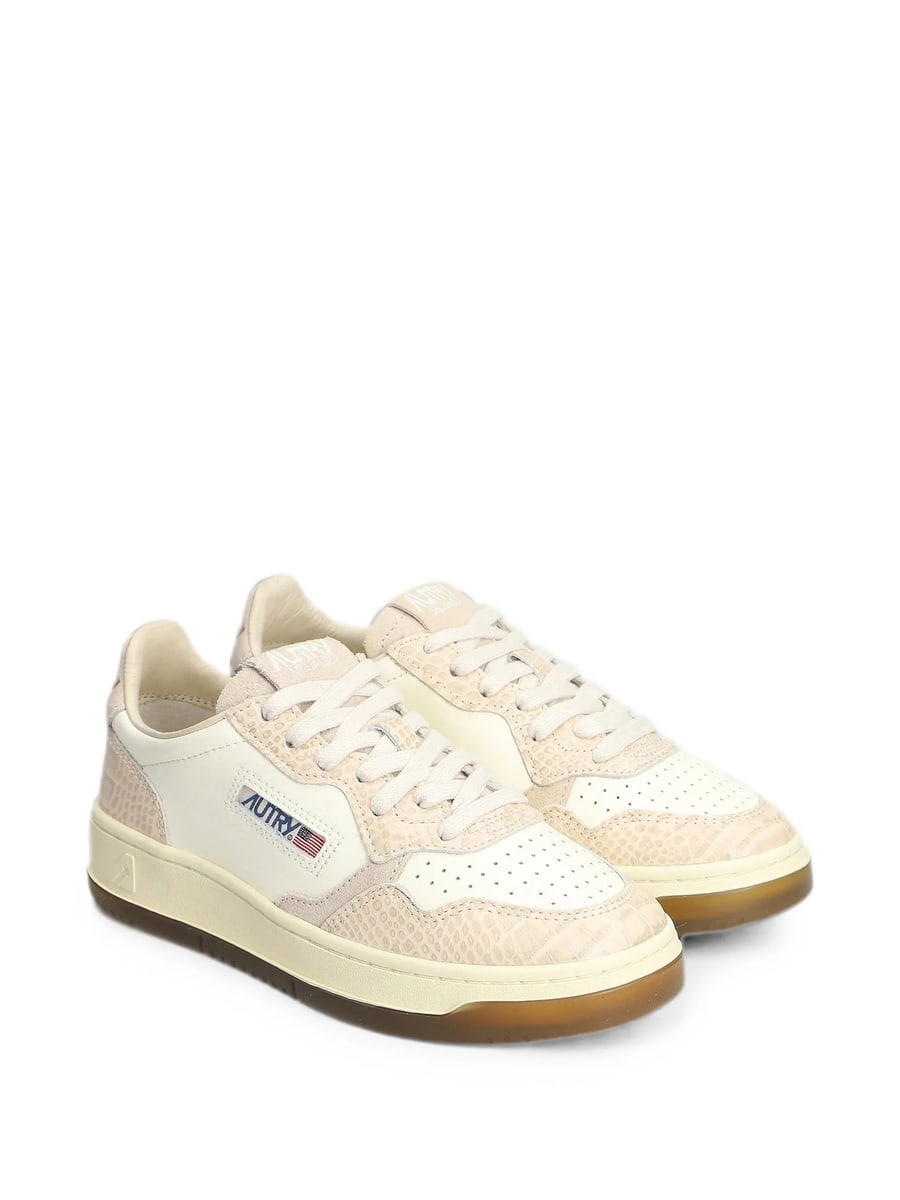 Autry Autry Medalist Crocodile-effect Sneakers, view 4