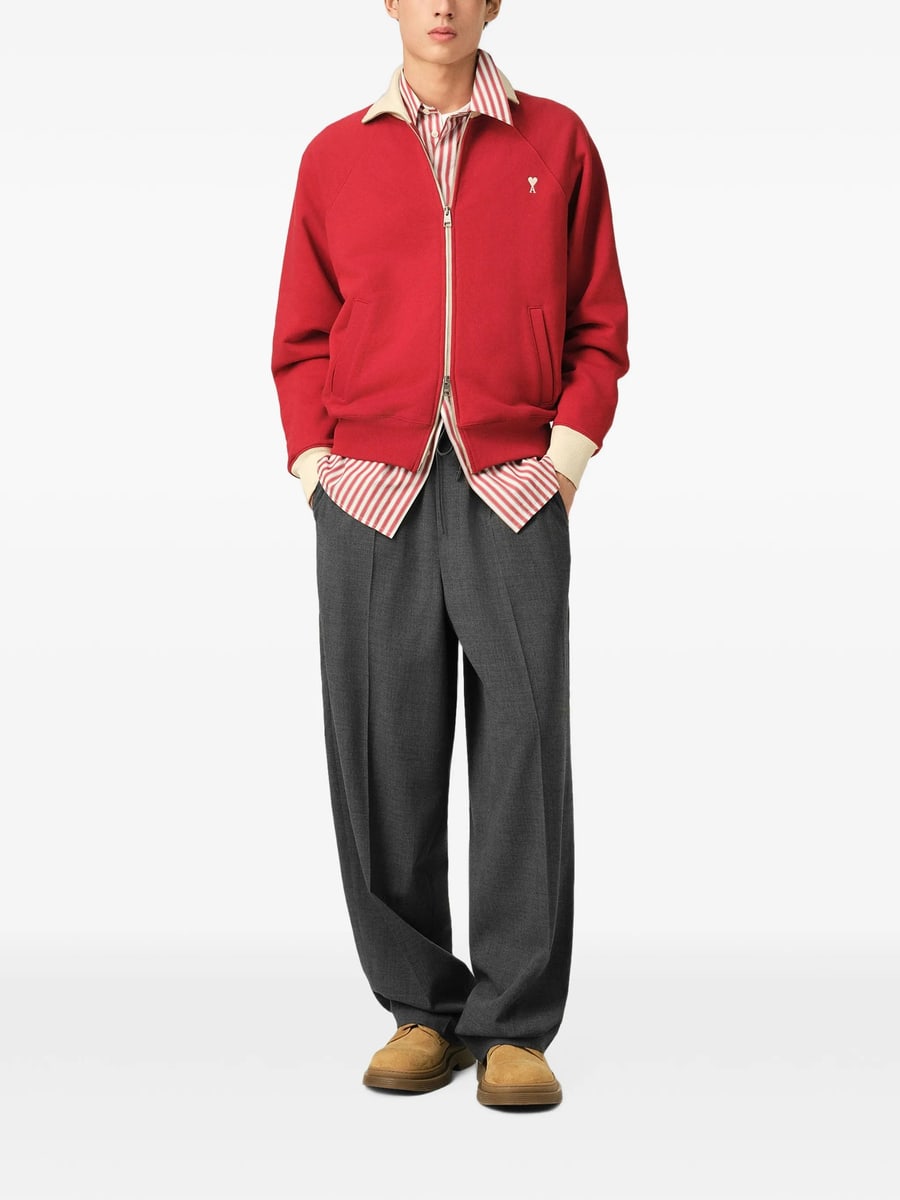 AMI Paris Ami Paris Elasticated-waist Wool Trousers, view 5