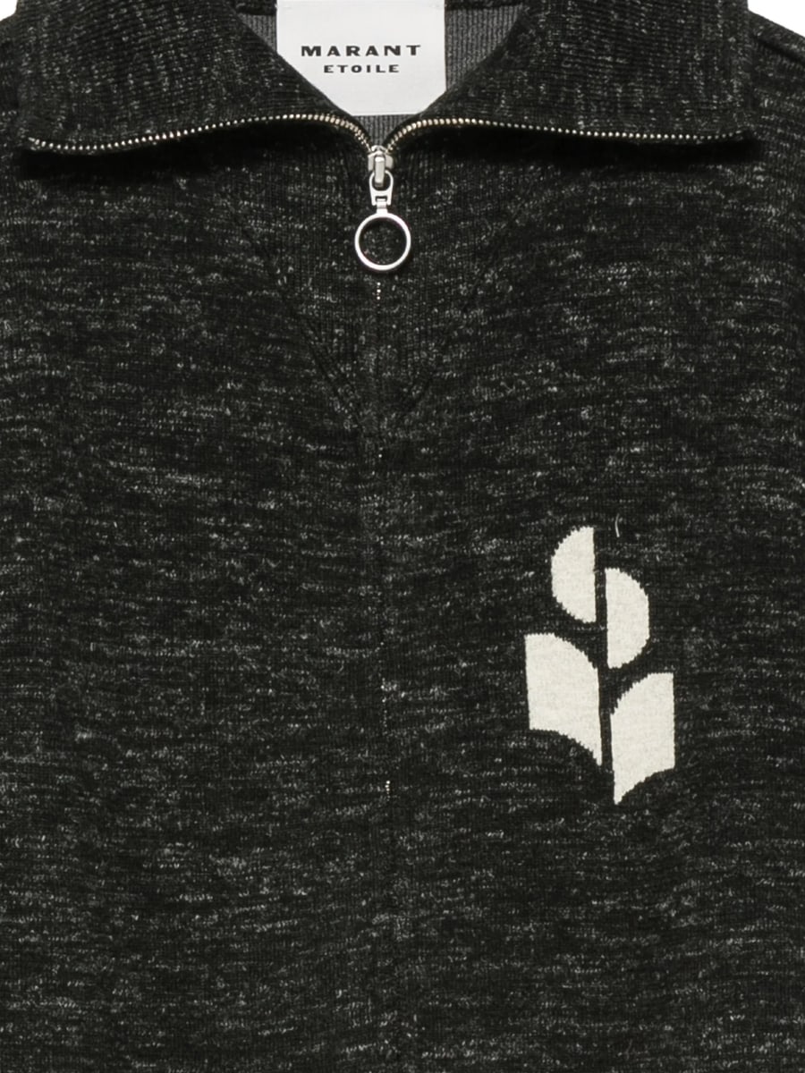 Marant Étoile Marant Étoile Koxy Logo-intarsia Zip-up Sweater, view 2