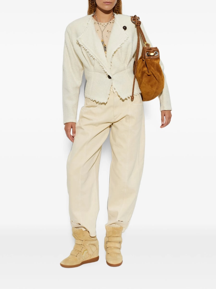 Isabel Marant Isabel Marant Bouclé-texture Raw-edge Jacket, view 4