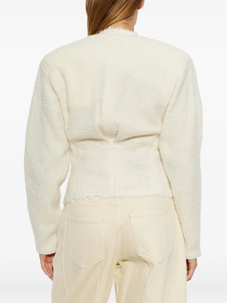 Isabel Marant Isabel Marant Bouclé-texture Raw-edge Jacket, view 5