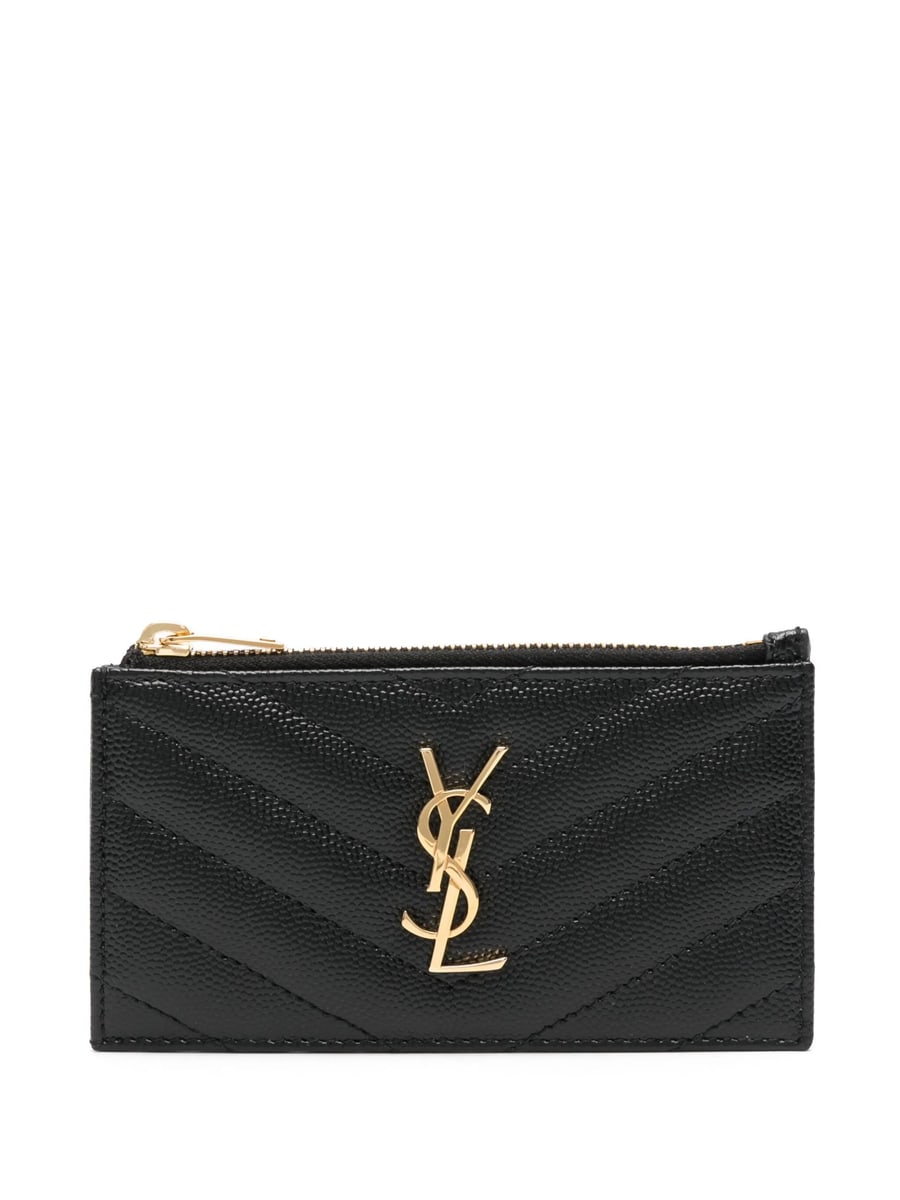 Saint Laurent Saint Laurent Cassandre Leather Cardholder, view 2