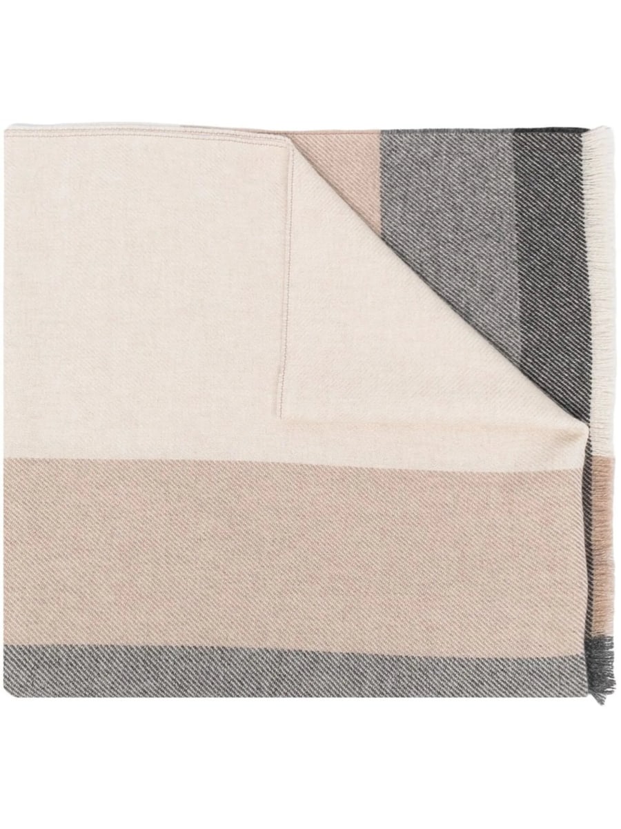 Brunello Cucinelli Brunello Cucinelli Striped Wool Scarf