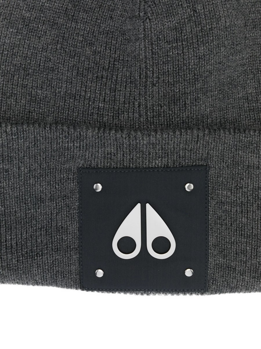 Moose Knuckles Moose Knuckles Logo-plaque Wool Beanie, view 2