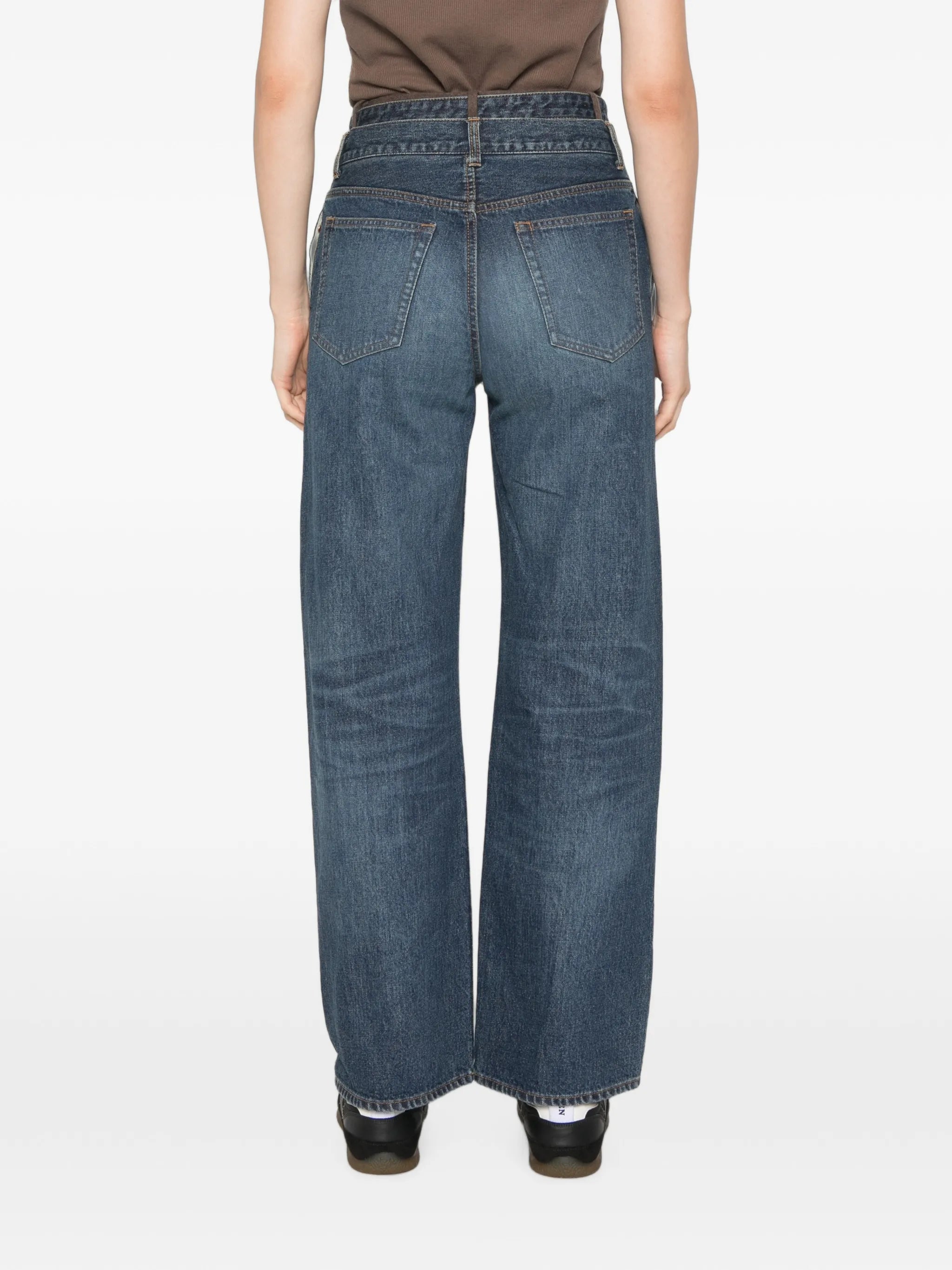 Sacai Sacai Belted Layered-waist Jeans, view 2