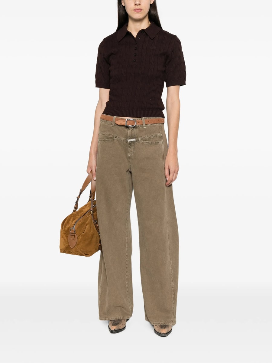 Gestuz Gestuz Cable-knit Polo Sweater, view 4