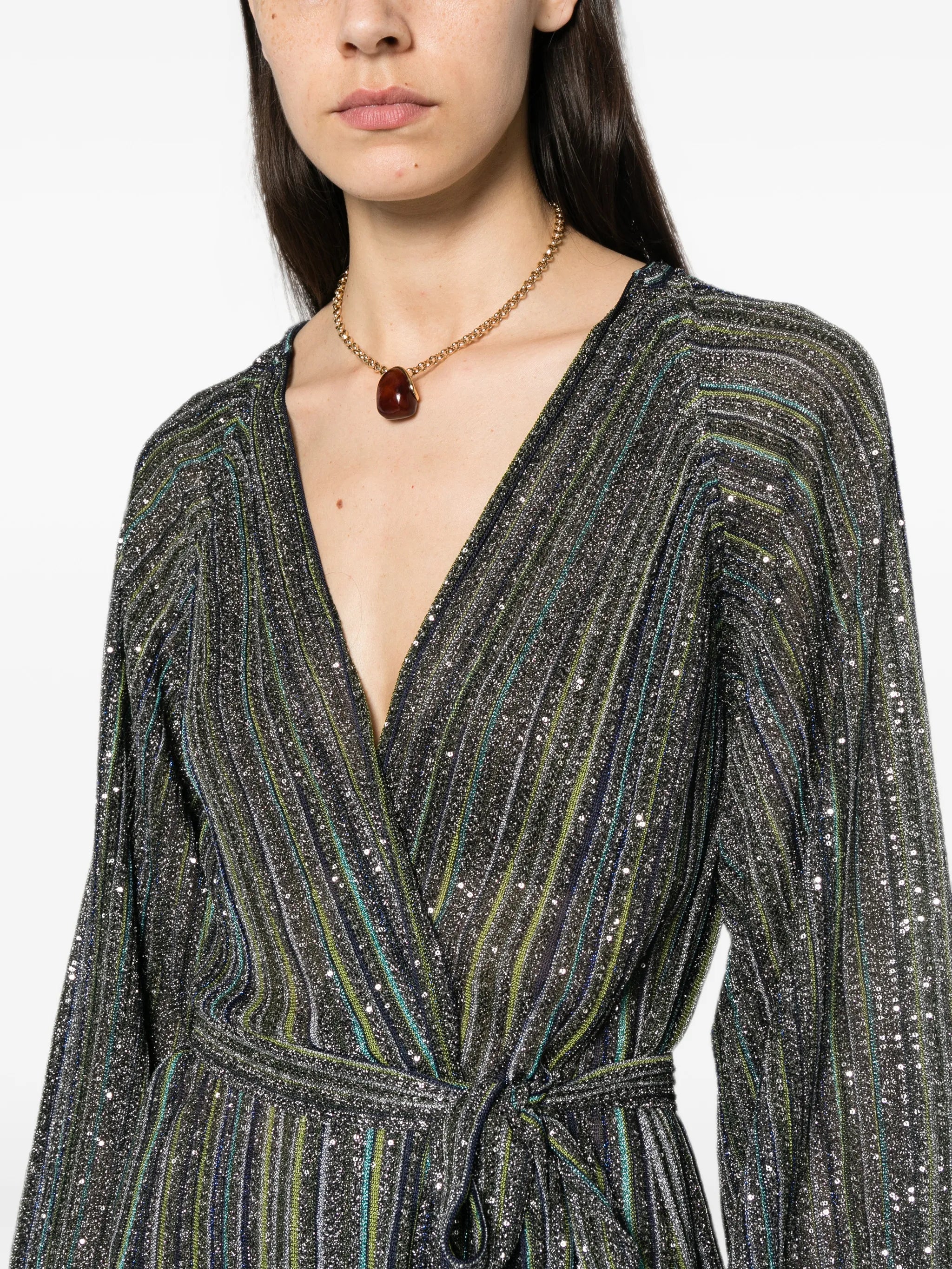 Missoni Missoni Sequin-embellished Striped Cardigan, view 2