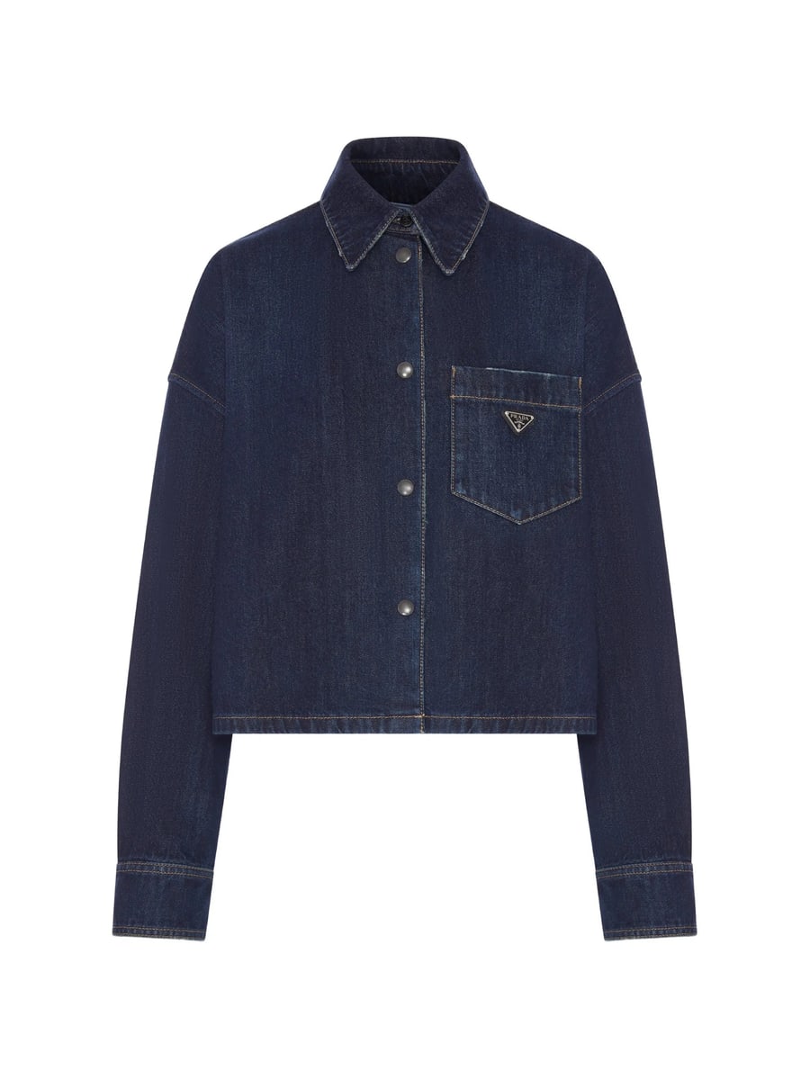 Prada Prada Logo-plaque Denim Jacket