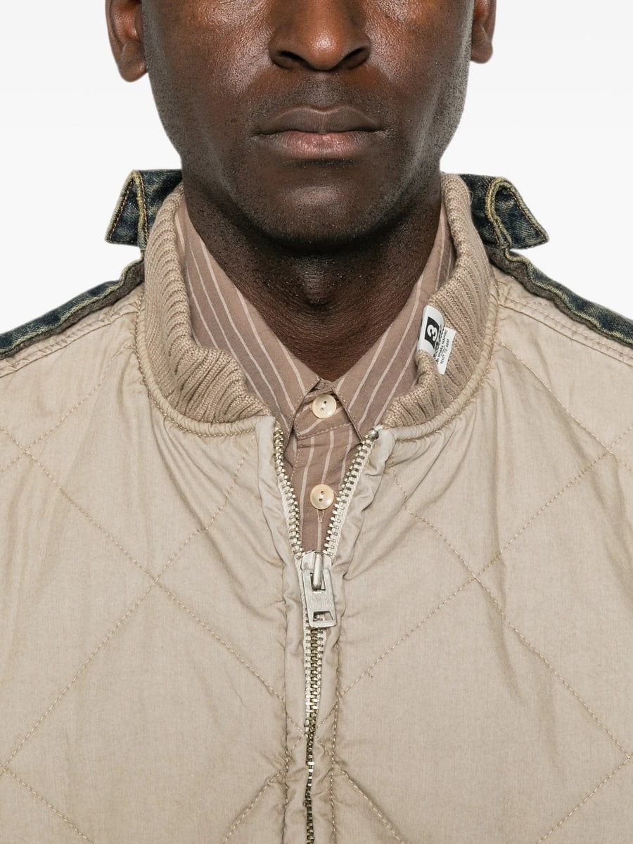 Maison Mihara Yasuhiro Maison Mihara Yasuhiro Quilted Layered-denim Jacket, view 4