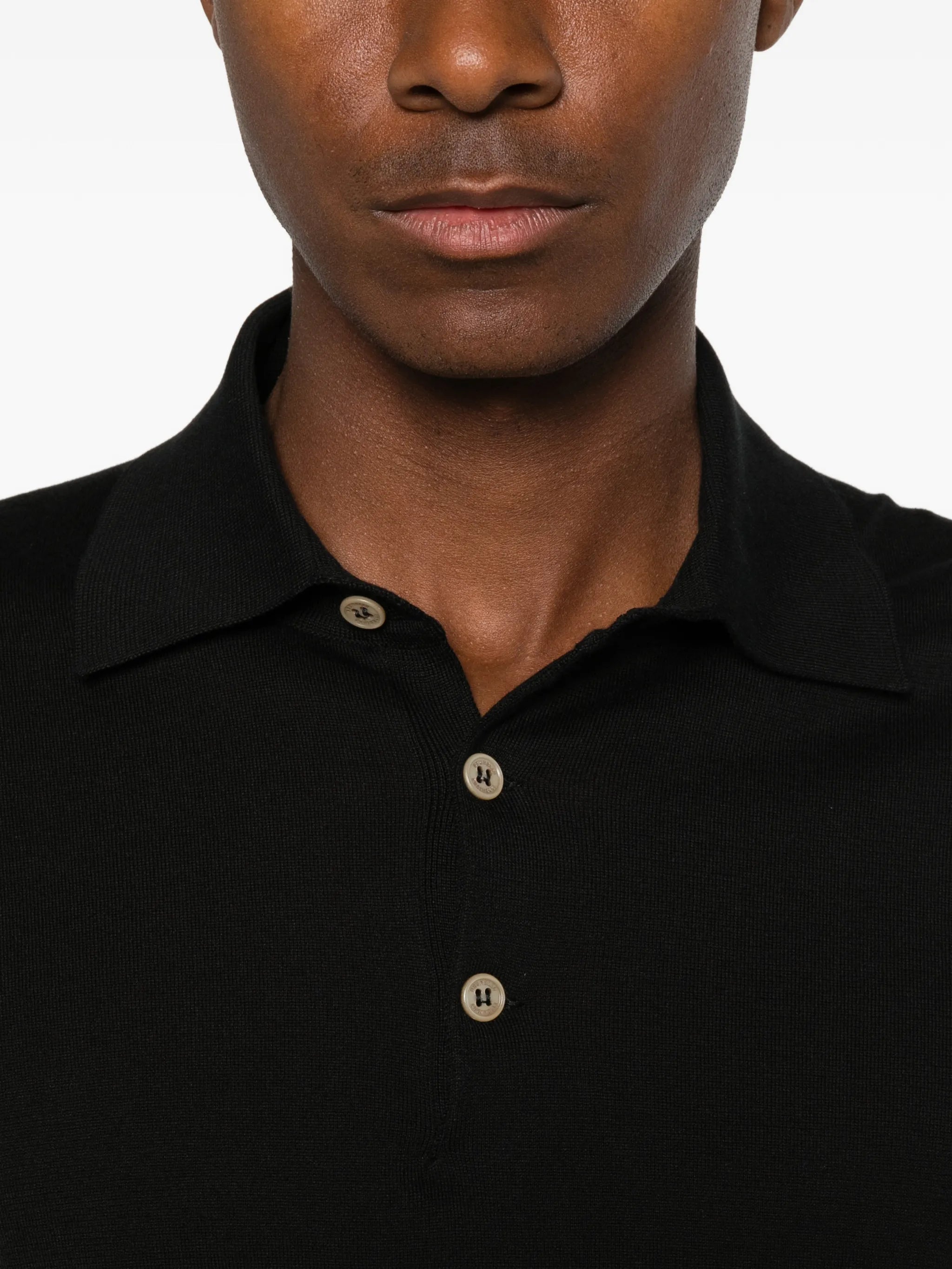 Brunello Cucinelli Brunello Cucinelli Long-sleeve Polo Shirt, view 2