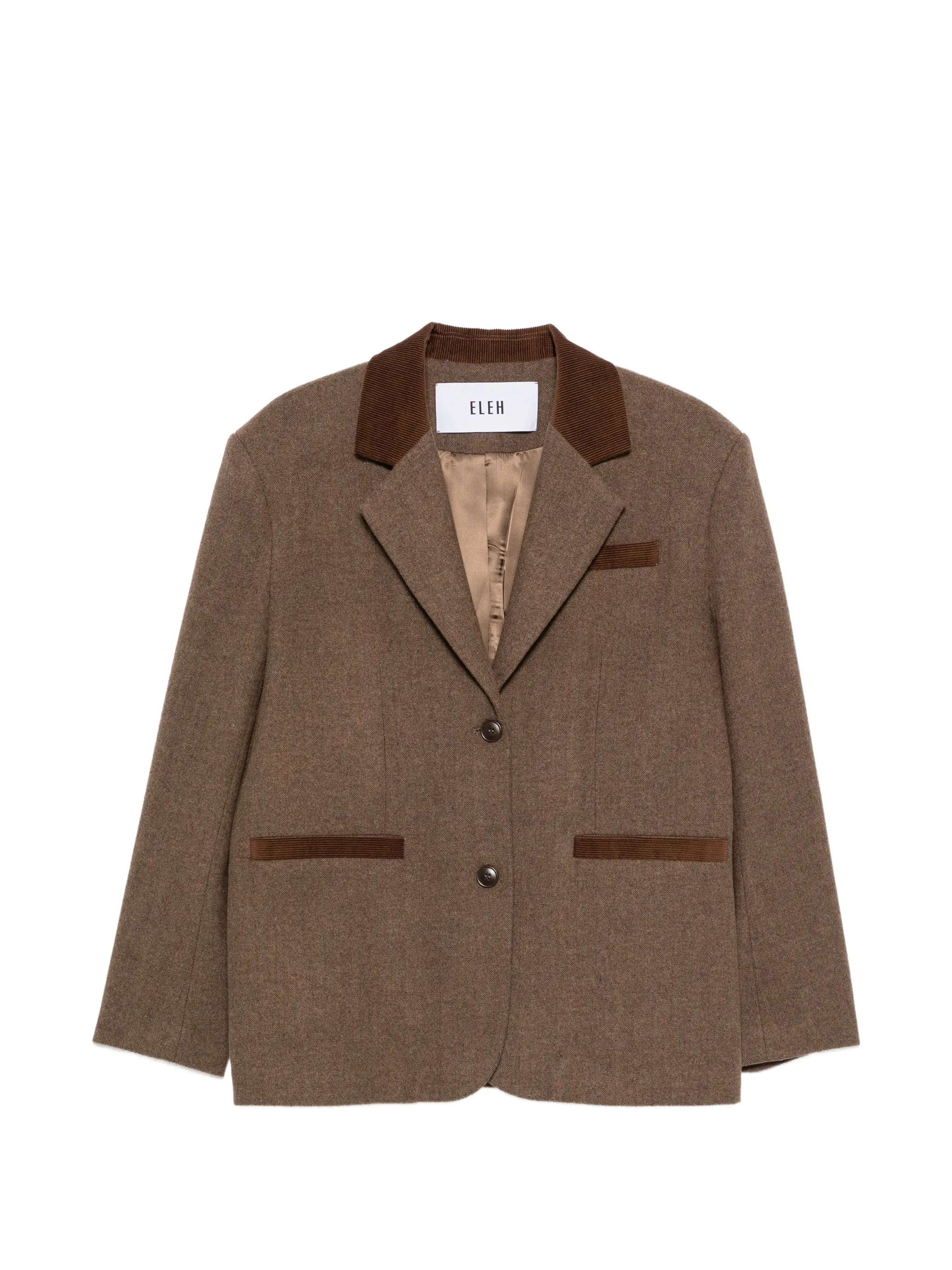 Eleh Eleh Corduroy-trim Blazer