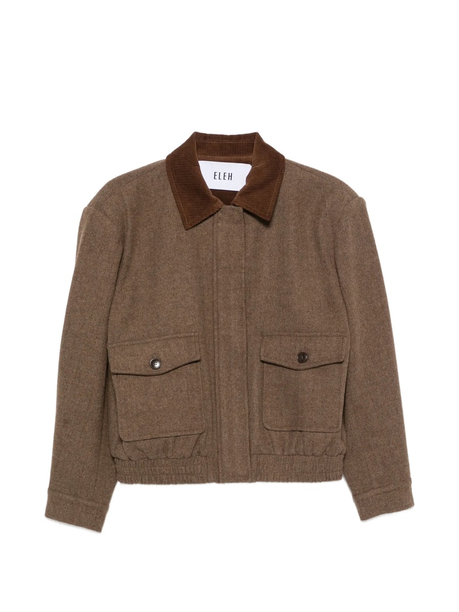 Eleh Eleh Corduroy-collar Jacket