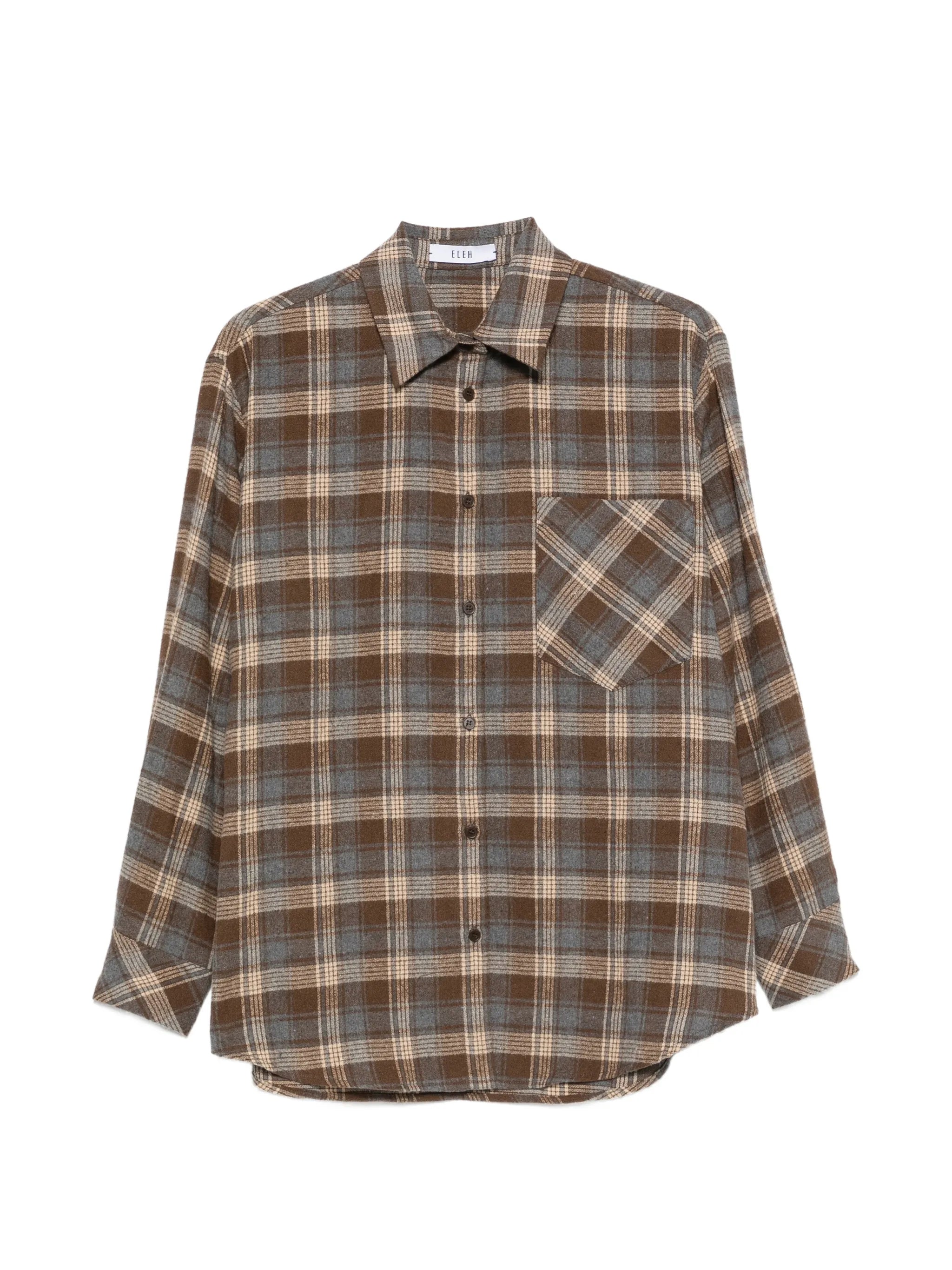 Eleh Eleh Checked Chest-pocket Shirt
