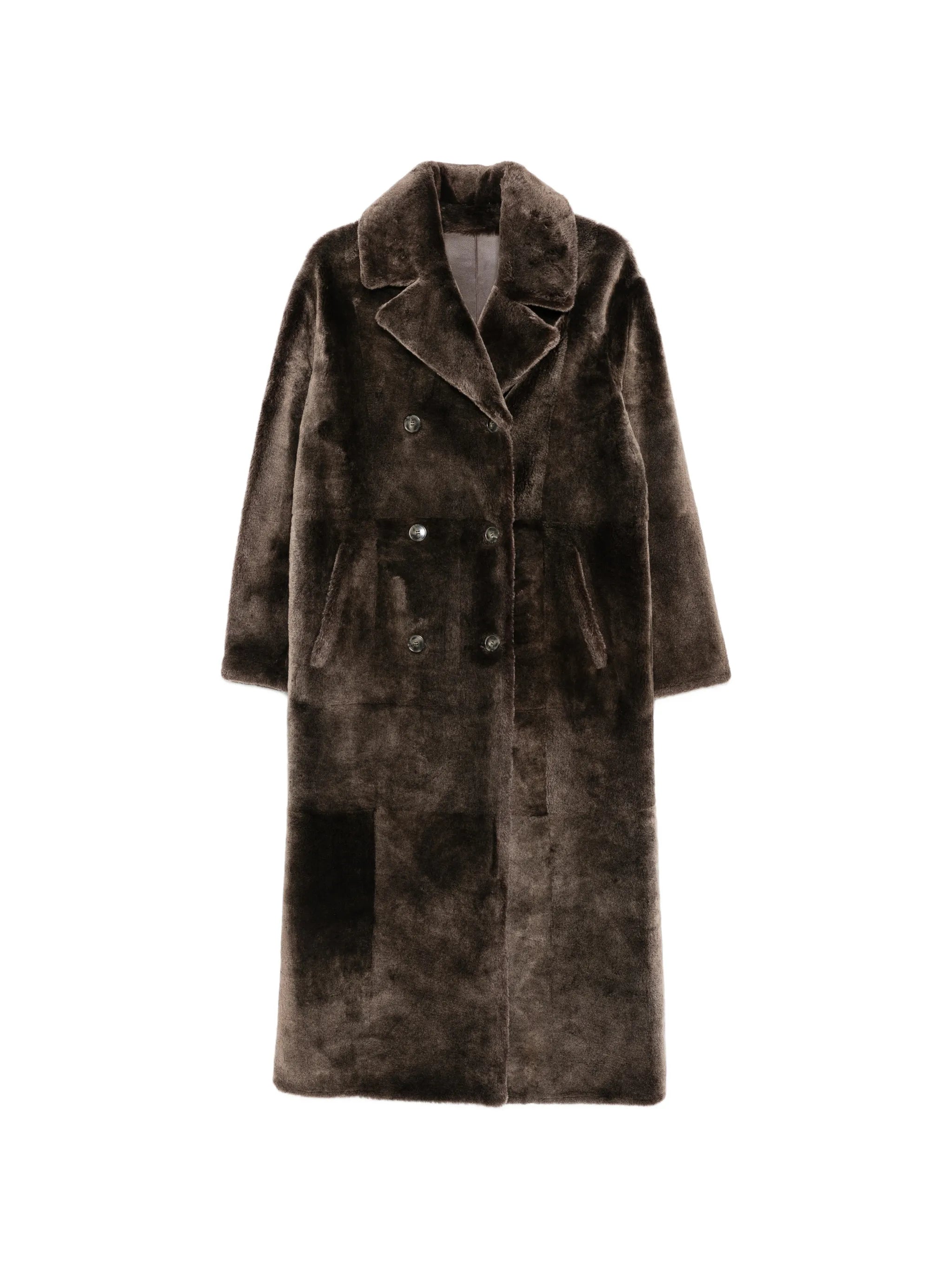 Yves Salomon Yves Salomon Double-breasted Shearling Coat