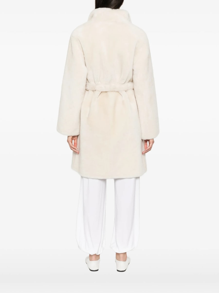 Yves Salomon Yves Salomon Belted Shearling Coat, view 3