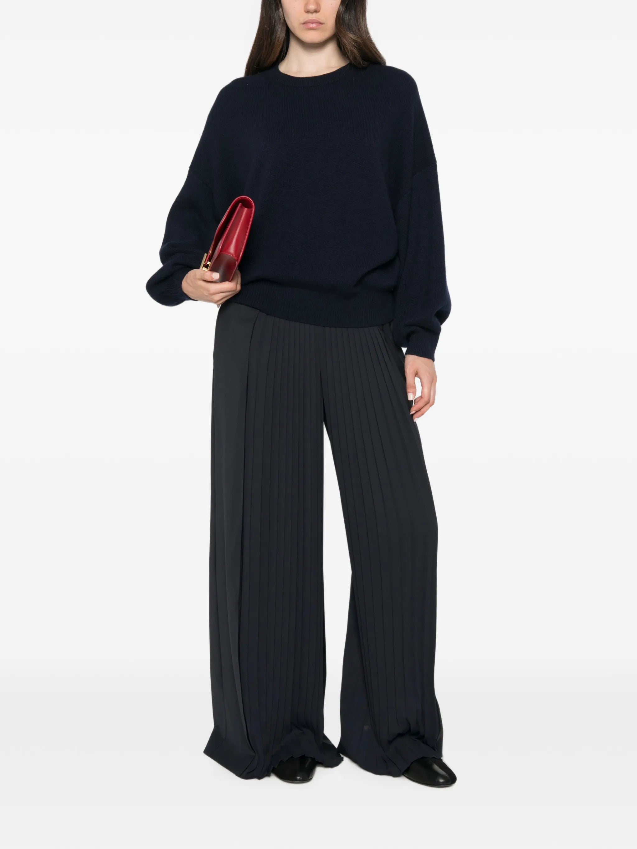 Lisa Yang Lisa Yang Vieira Ribbed-trim Long-sleeve Sweater, view 2