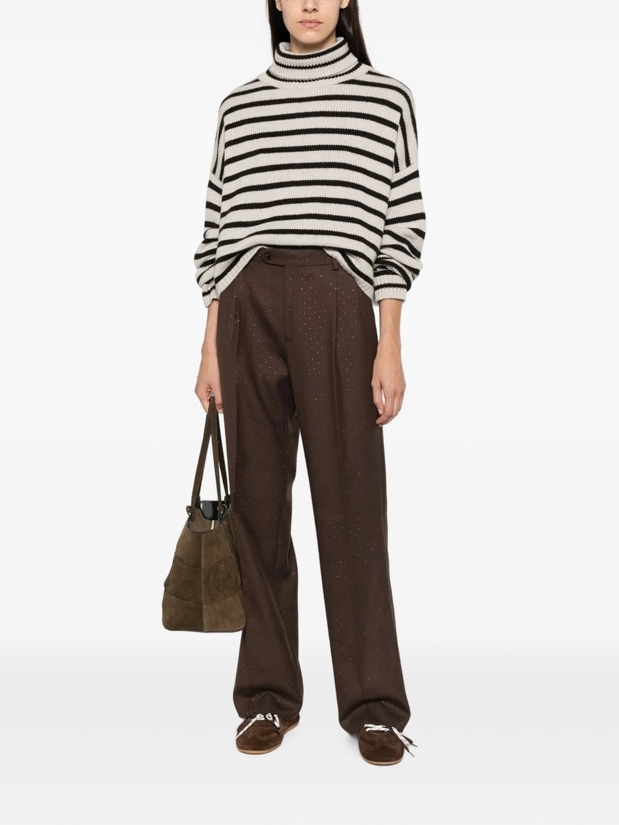 Lisa Yang Lisa Yang Zerlina Striped Roll-neck Sweater, view 4