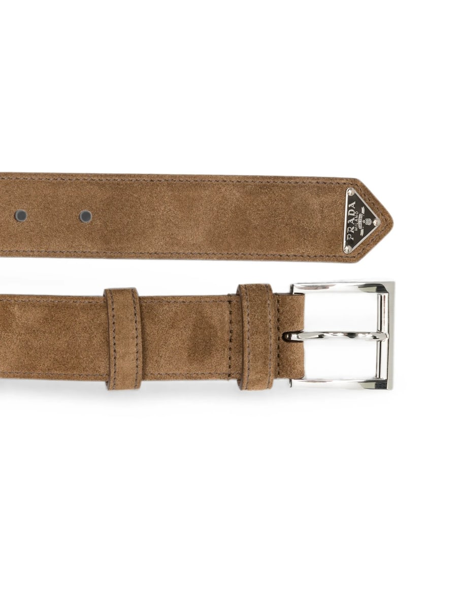 Prada Prada Logo-plaque Suede Belt, view 2