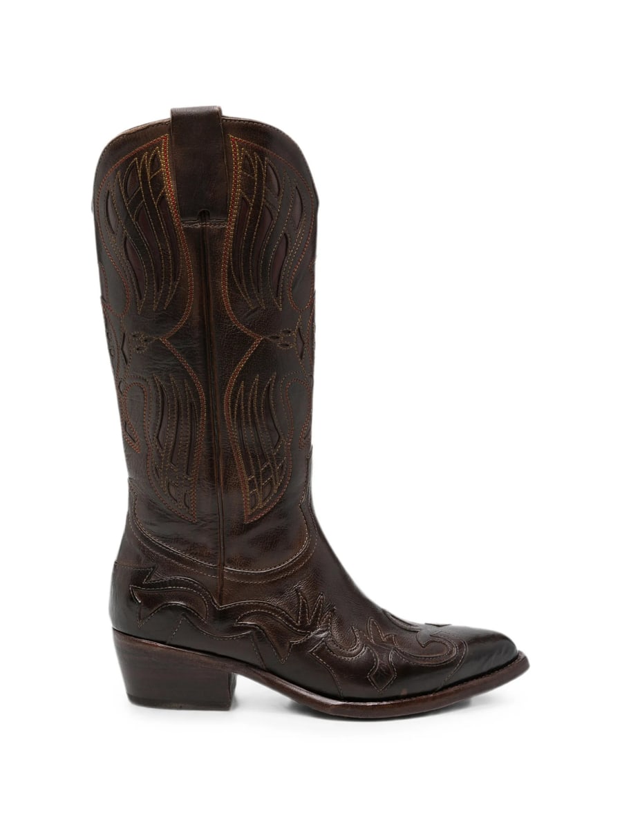 Eraldo Eraldo Embroidered Leather Boots