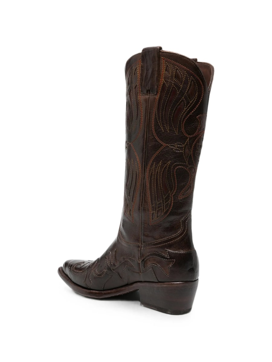 Eraldo Eraldo Embroidered Leather Boots, view 3