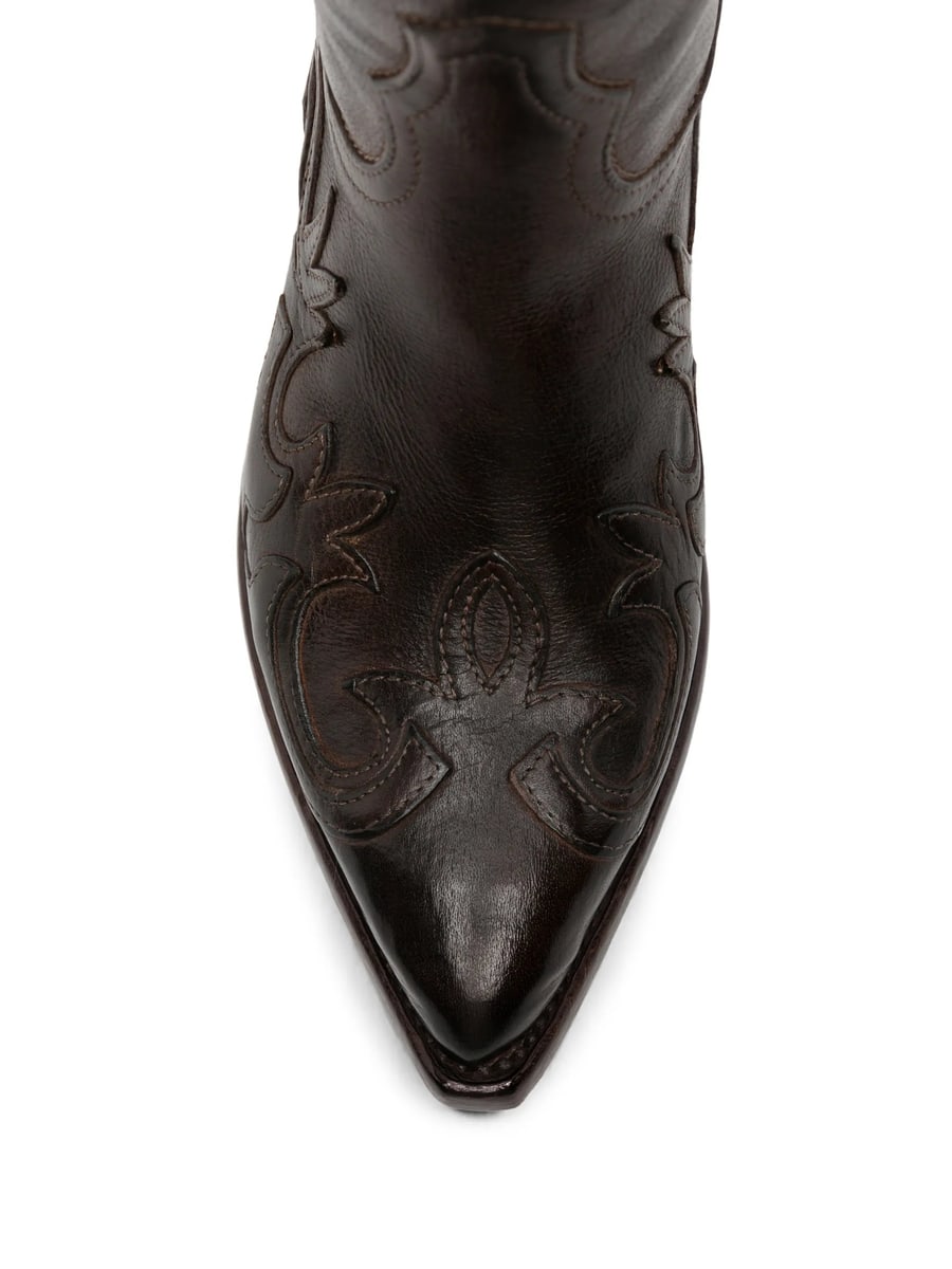 Eraldo Eraldo Embroidered Leather Boots, view 4