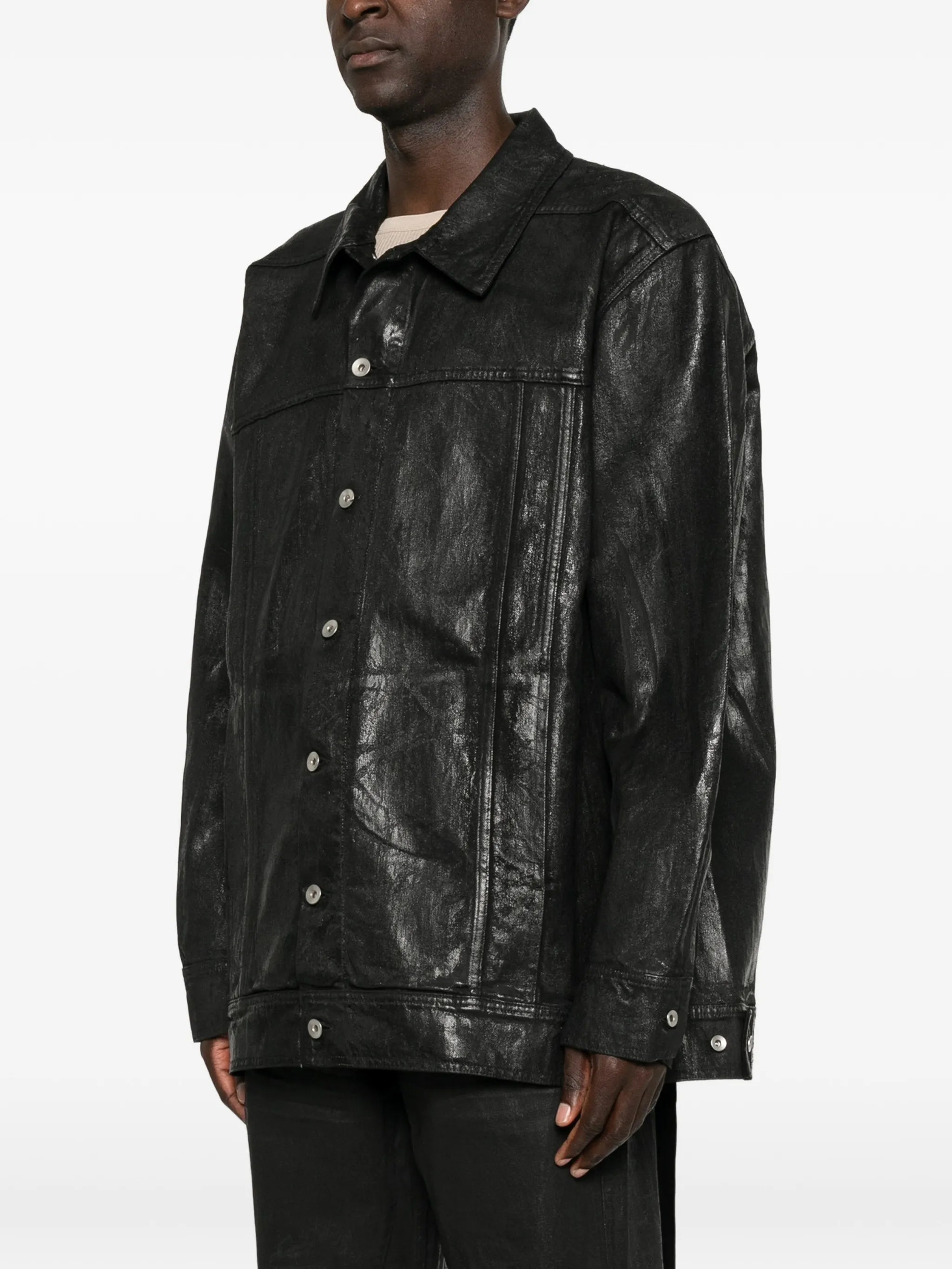 Rick Owens DRKSHDW Rick Owens Drkshdw Button-up Denim Jacket, view 2