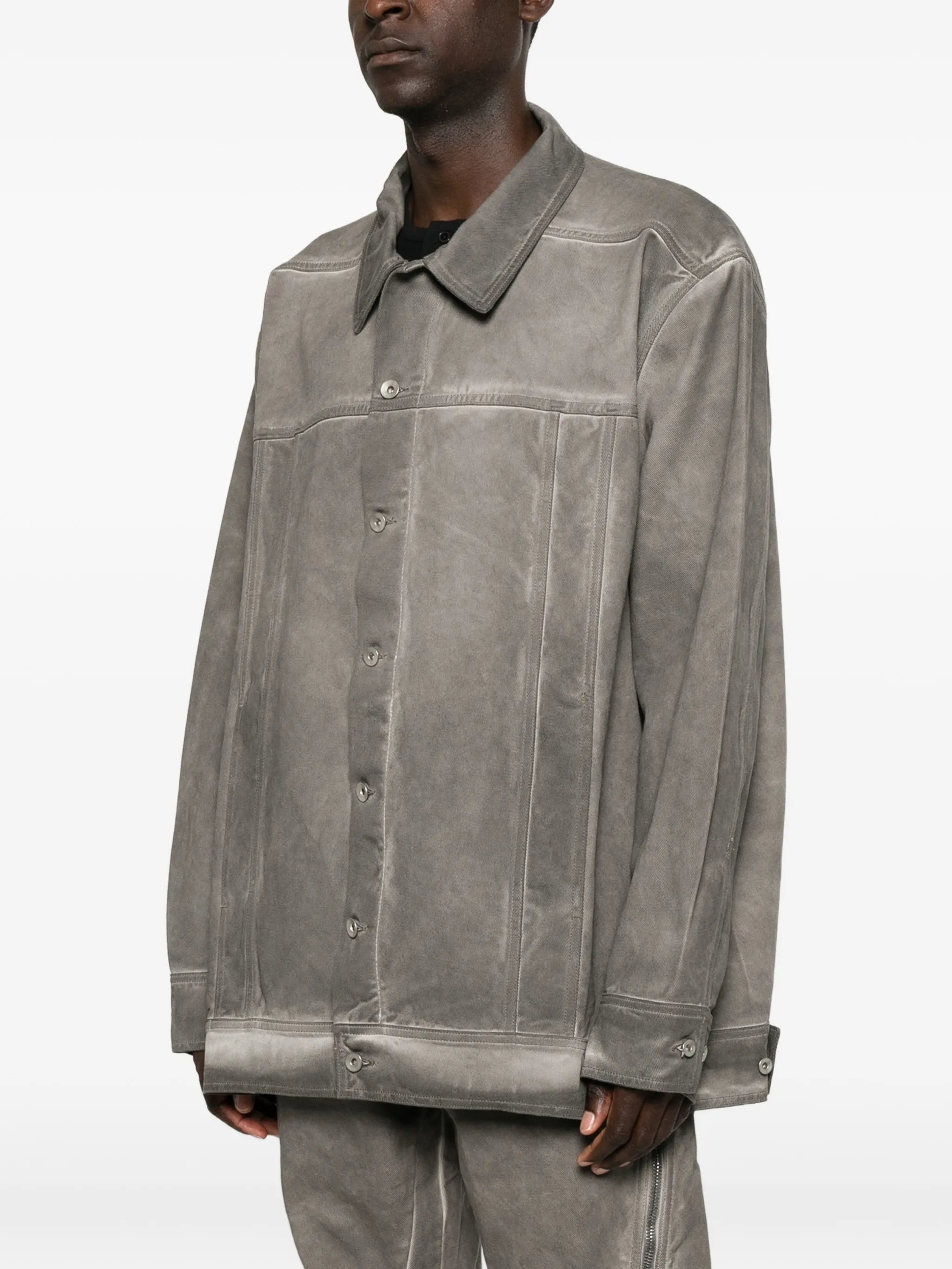 Rick Owens DRKSHDW Rick Owens Drkshdw Button-up Denim Jacket, view 2