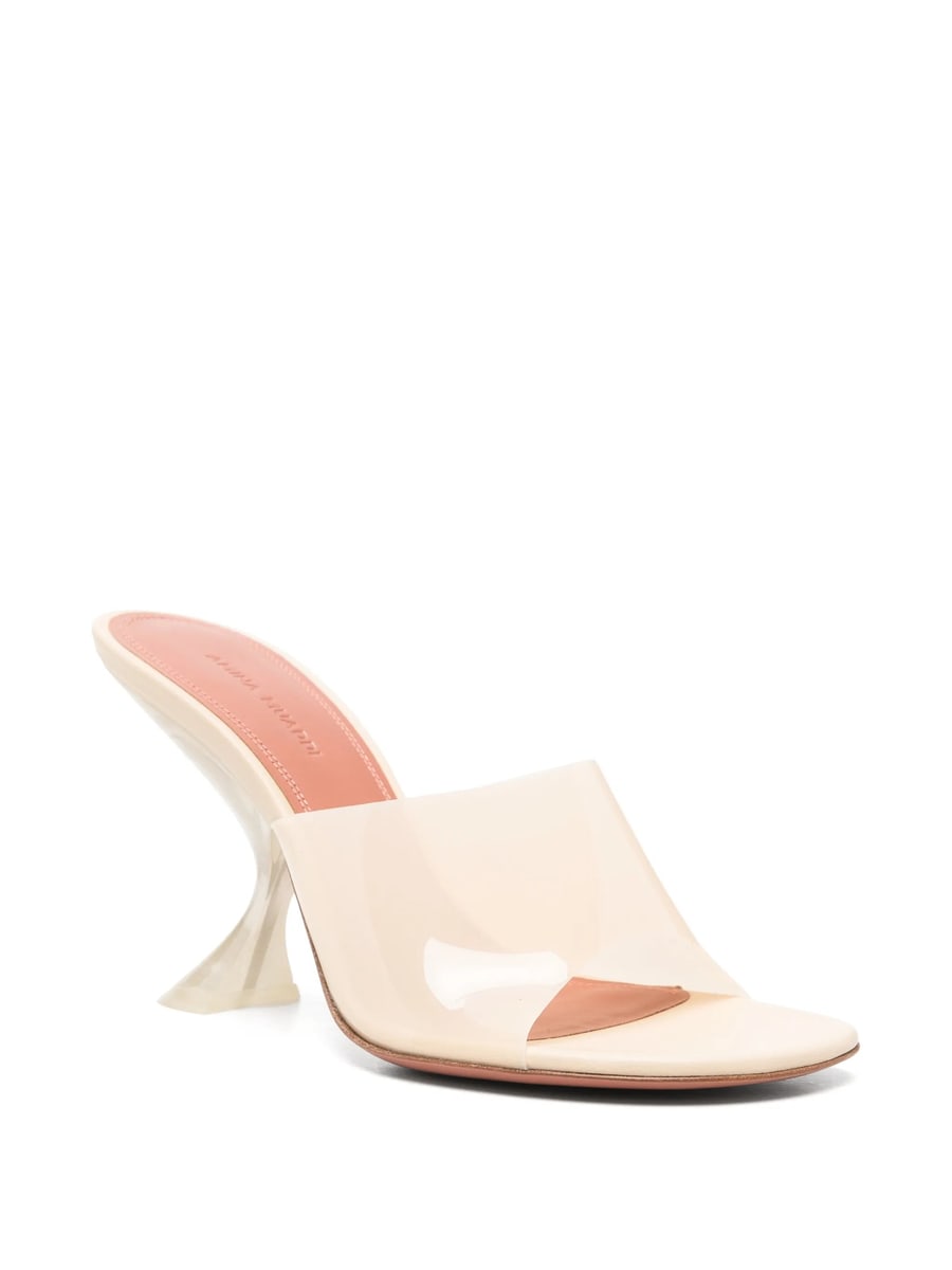 Amina Muaddi Amina Muaddi Taylor Transparent Mules, view 3